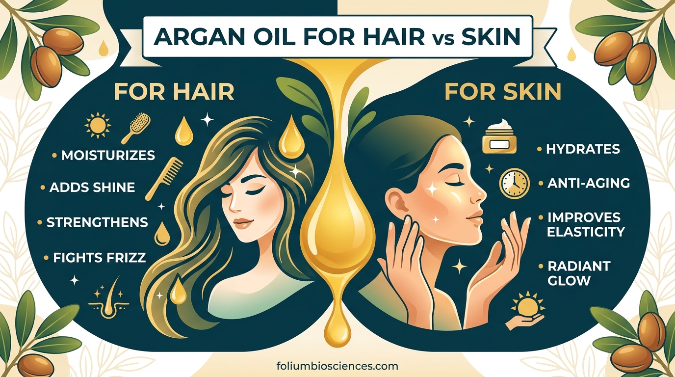 Argan Oil for Hair vs Skin