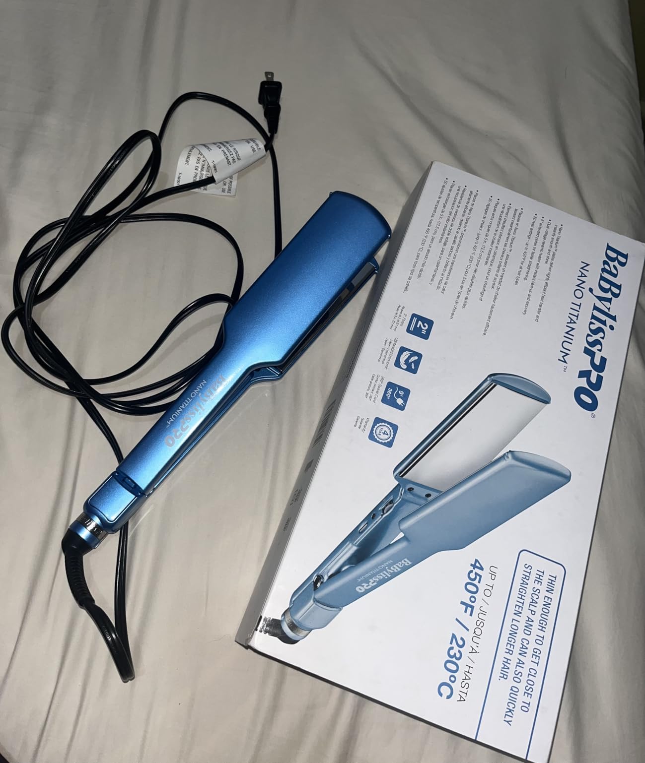 BabylissPRO Nano Titanium Ultra-Thin Hair Straightener, Professional Flat Iron, 5-Inch Extended Plates for Faster Straightening customer photo 2