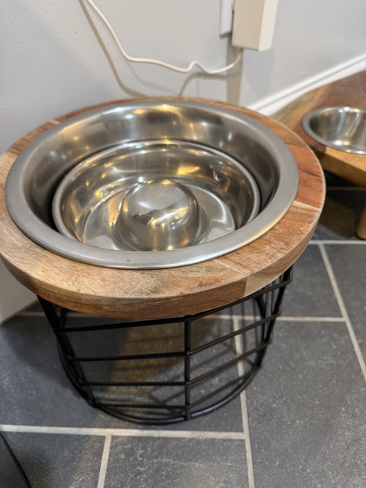 OurPet's DuraPet Slow Feed Premium Stainless Steel Dog Bowl, Silver (2040010301) customer photo 1