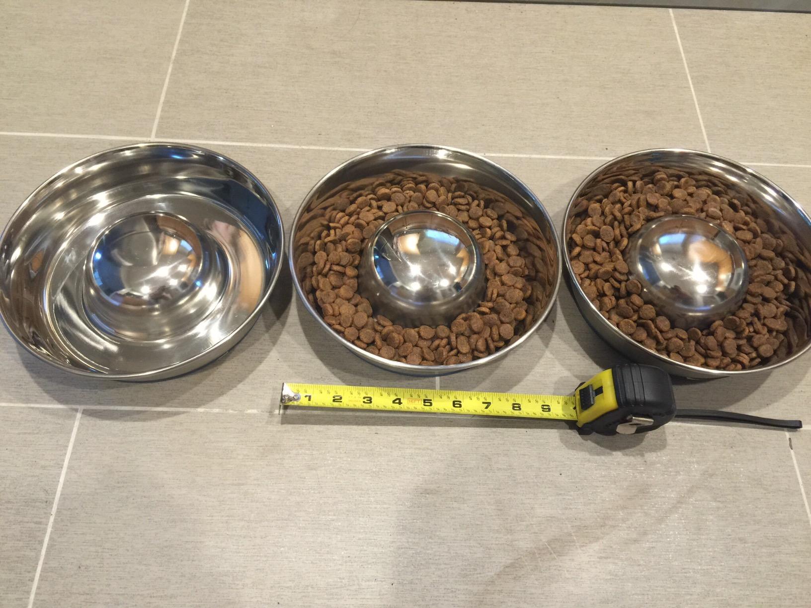 OurPet's DuraPet Slow Feed Premium Stainless Steel Dog Bowl, Silver (2040010301) customer photo 2