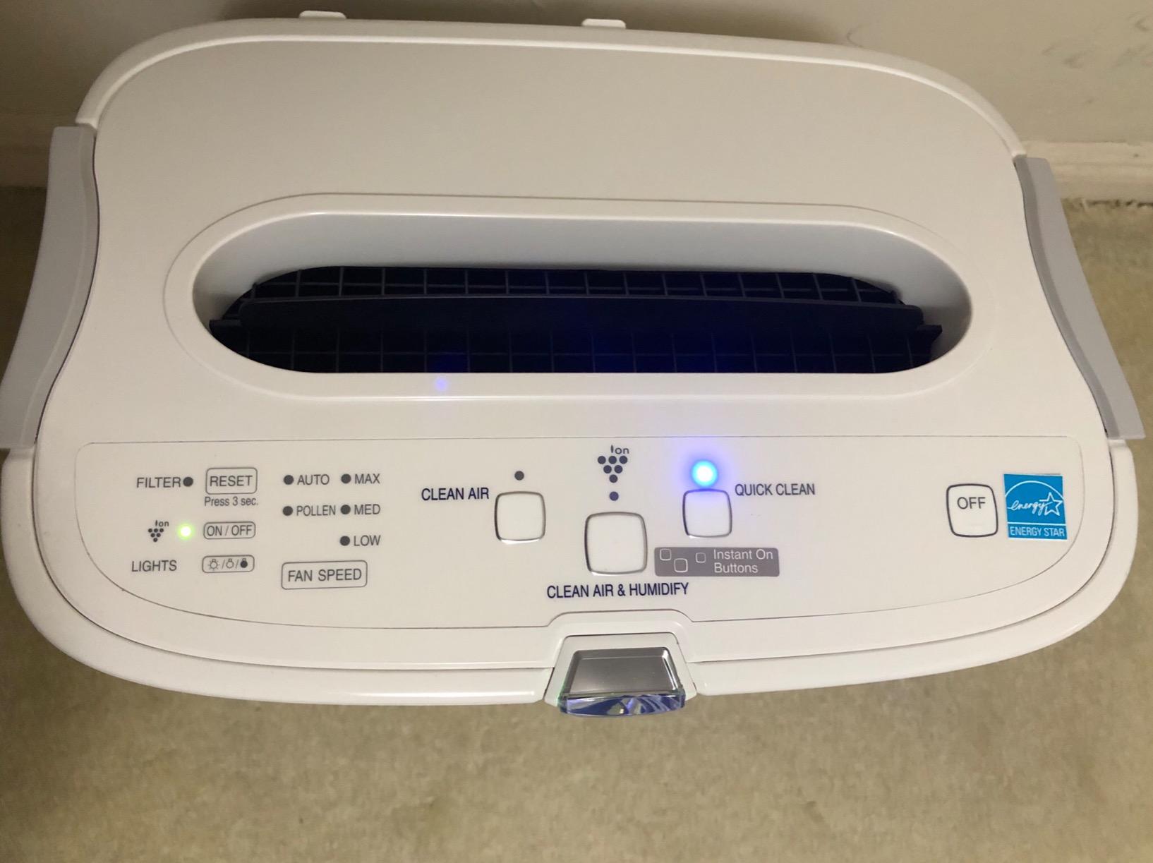 SHARP Air Purifier with Humidifier Combo - Covers up to 1,230 sqft in one hour, True HEPA Filter Air Purifier for Medium Rooms, Home Nursery, Dust, Smoke, Pollen - KC850U customer photo 2