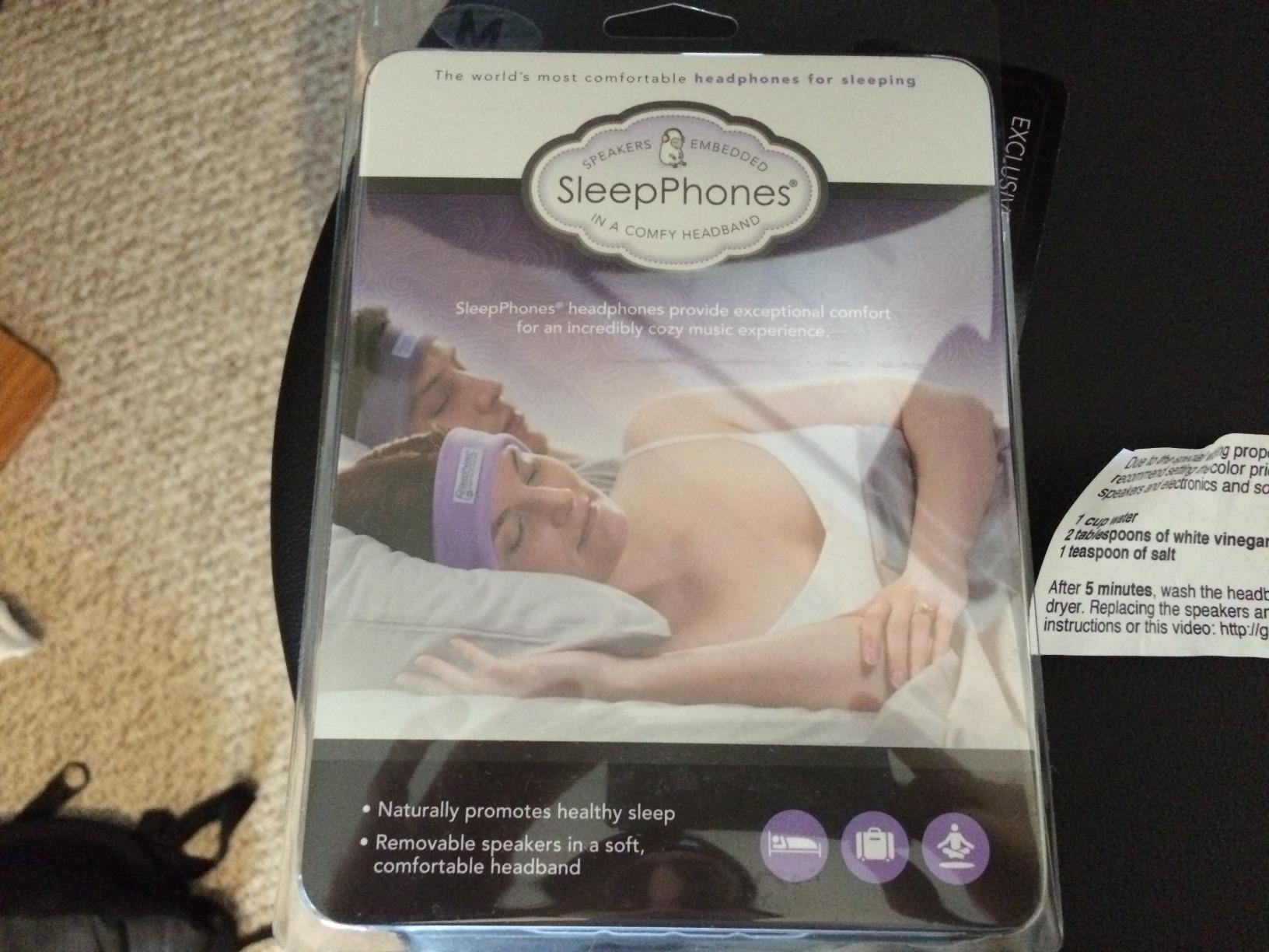 AcousticSheep SleepPhones Classic | Corded Headphones for Sleep, Travel, and More | The Original and Most Comfortable Headphones for Sleeping | Midnight Black - Fleece Fabric (Size M) customer photo 2