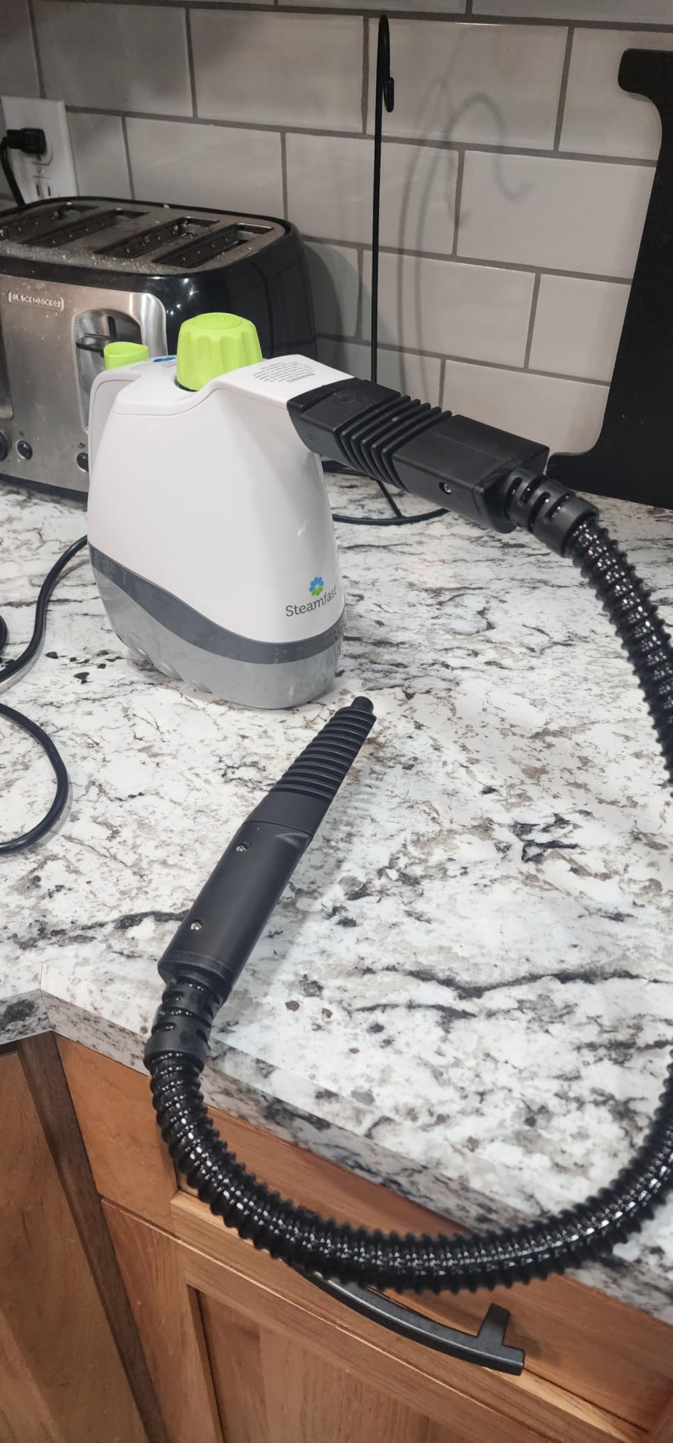 SF-210 Handheld Steam Cleaner, 6 Accessories Included, 12-Foot Power Cord, Chemical-Free Steam, Heats Up in 3 Minutes, 6-Ounce Water Tank, Powerful Steam Removes Dirt, Grime, Grease and More customer photo 1