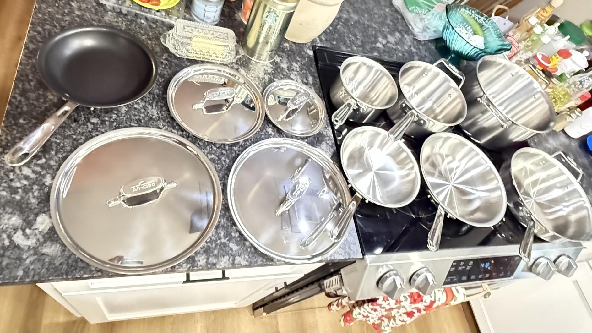 All-Clad D5 Stainless Steel Core 10 Piece Cookware Set - Made in USA - The Upgrade for Supremely Even Heat - Includes Frying Pans, Saucepan, Saute pan, Stockpot - Oven Safe & Induction Compatible customer photo 1