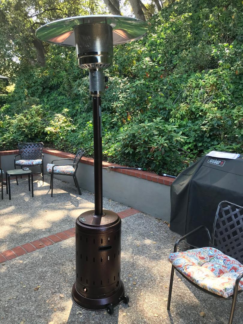 Fire Sense 61130 All Seasons Patio Heater With Wheels 48,000 BTU Output Electronic Ignition System Portable Outdoor Propane Heater, Aqua Blue customer photo 2