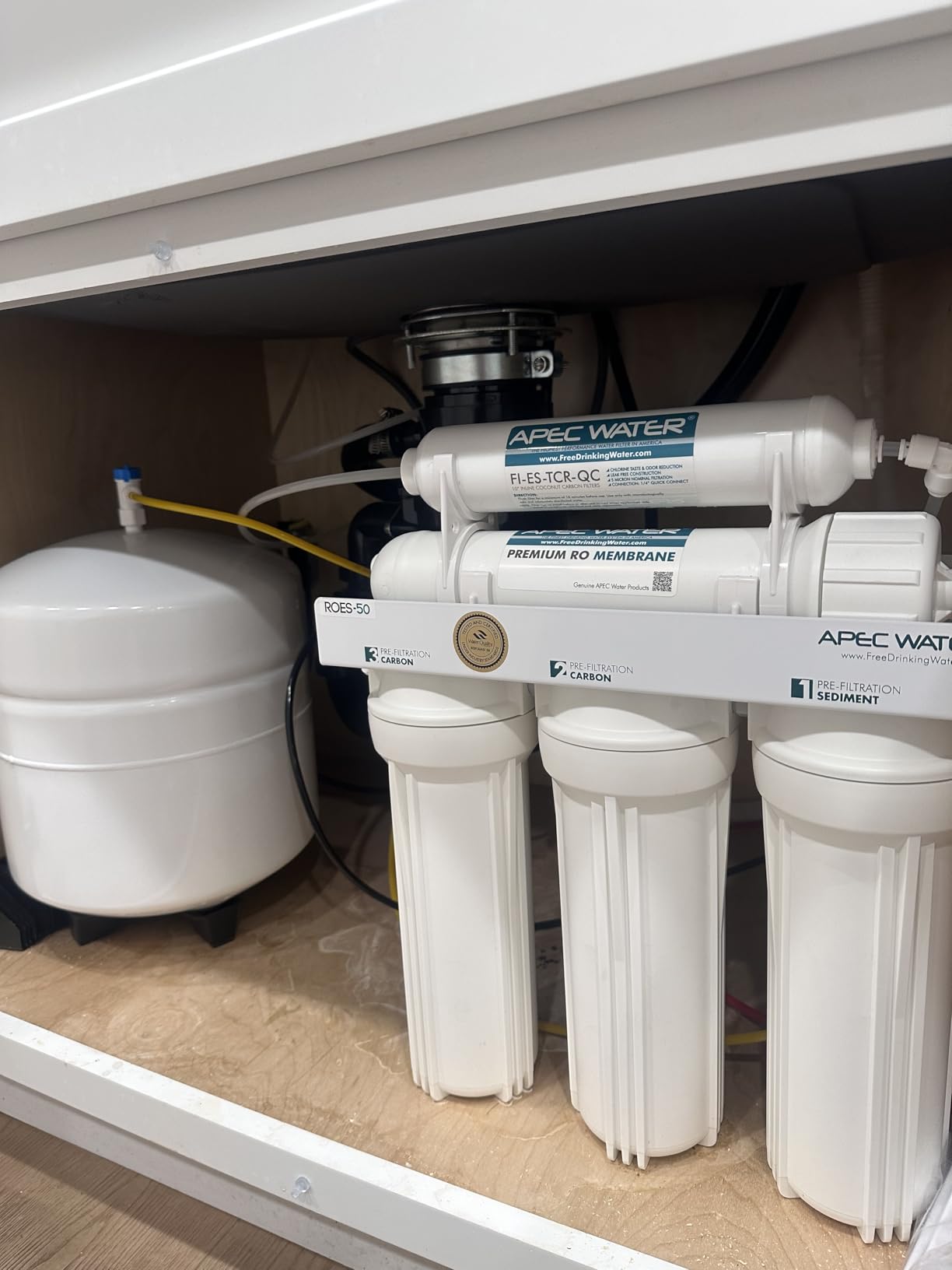 APEC Water ROES-50, 5-Stage Under Sink Reverse Osmosis Water Filter System, NSF Certified 372 & 58, 50 GPD, Reduces 99% of Impurities customer photo 1