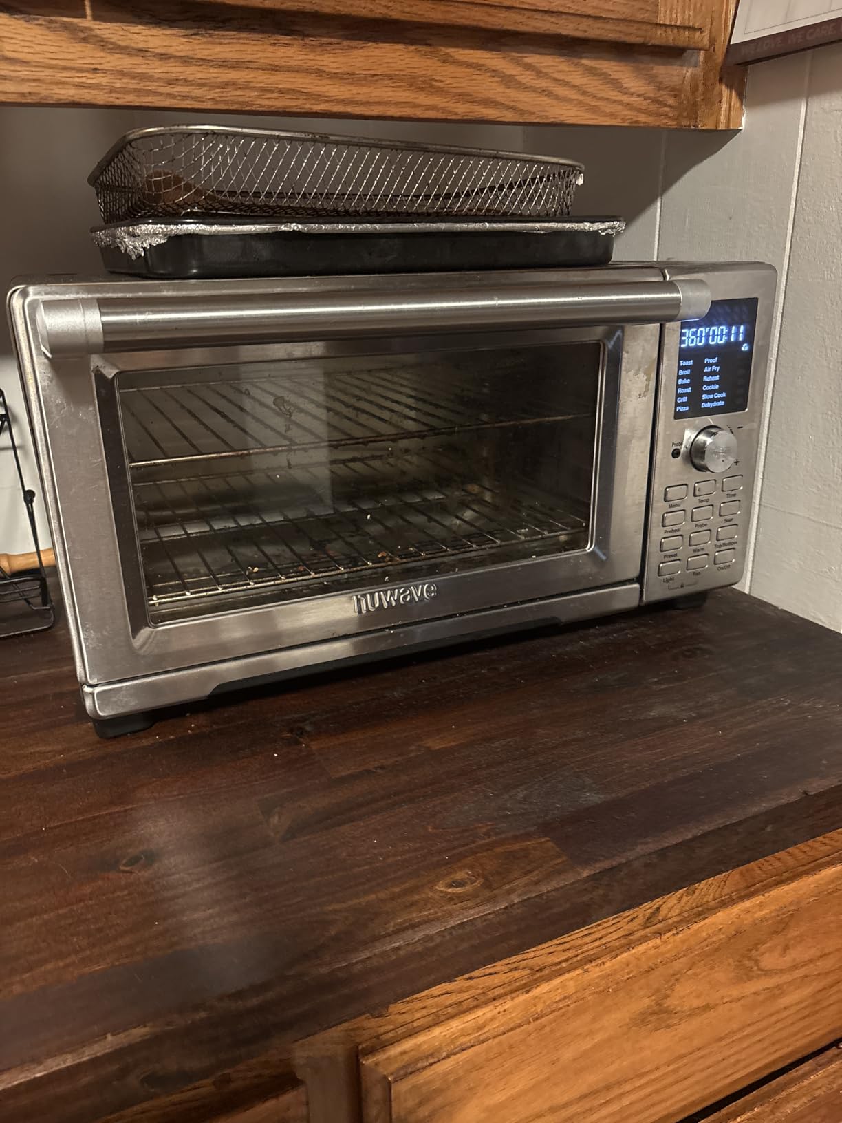 Nuwave Bravo Air Fryer Toaster Smart Oven, 12-in-1 Countertop Convection, 30-QT XL Capacity, 50-500F, Brushed Stainless Steel Look customer photo 1
