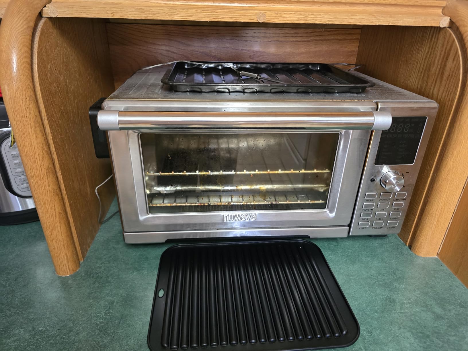 Nuwave Bravo Air Fryer Toaster Smart Oven, 12-in-1 Countertop Convection, 30-QT XL Capacity, 50-500F, Brushed Stainless Steel Look customer photo 2