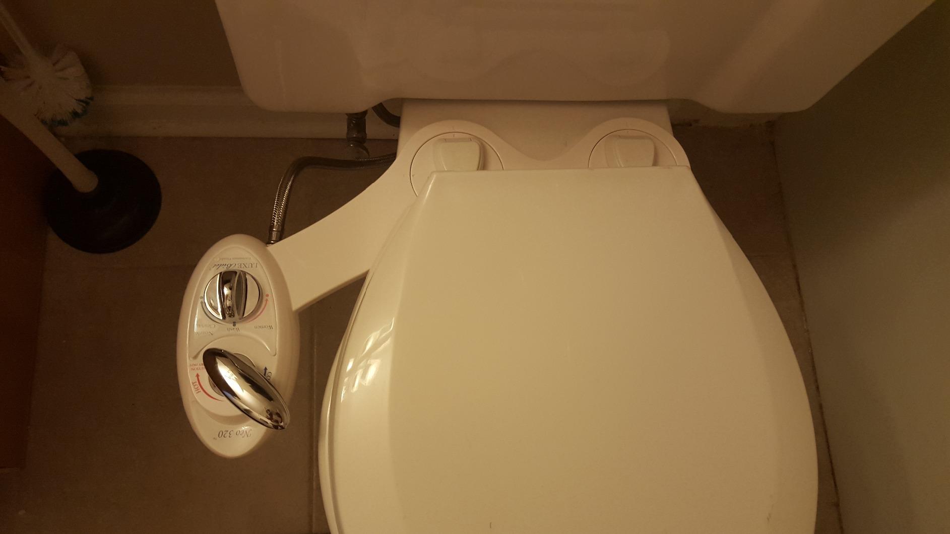 LUXE Bidet NEO 320 - Warm Water, Dual Nozzle, Self-Cleaning, Non-Electric Bidet Attachment for Toilet Seat, Adjustable Water Pressure, Rear & Feminine Wash (White) customer photo 1