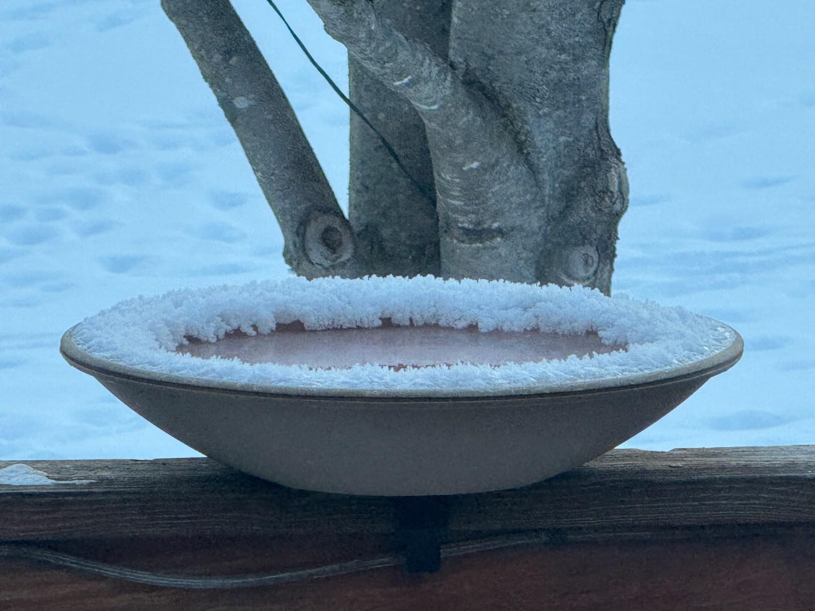BestNest API 650 Deck Mounted Heated Bird Bath with Outdoor Cord Connector - 18.5