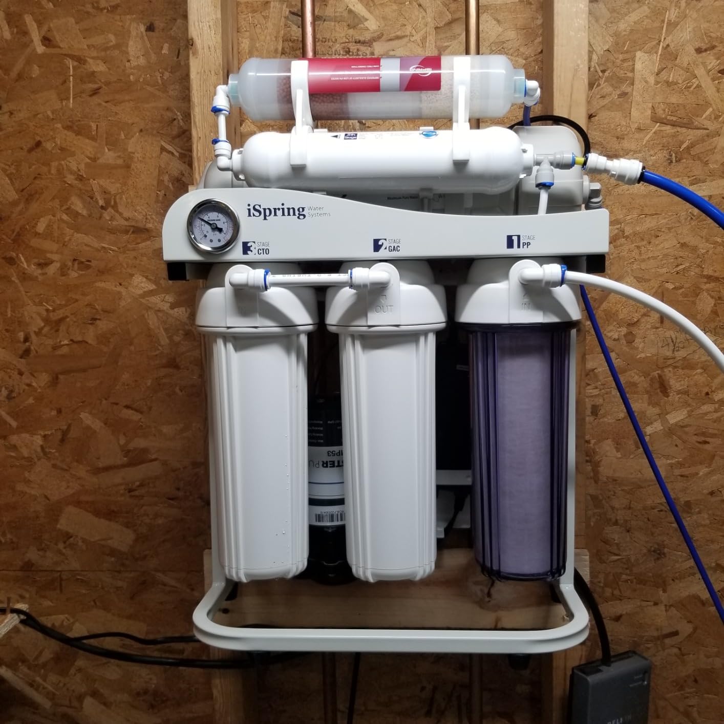 iSpring RCS5T Commercial Tankless Reverse Osmosis RO Water Filter System with 1.5:1 Pure to Drain Ratio, Pressure Gauge customer photo 2