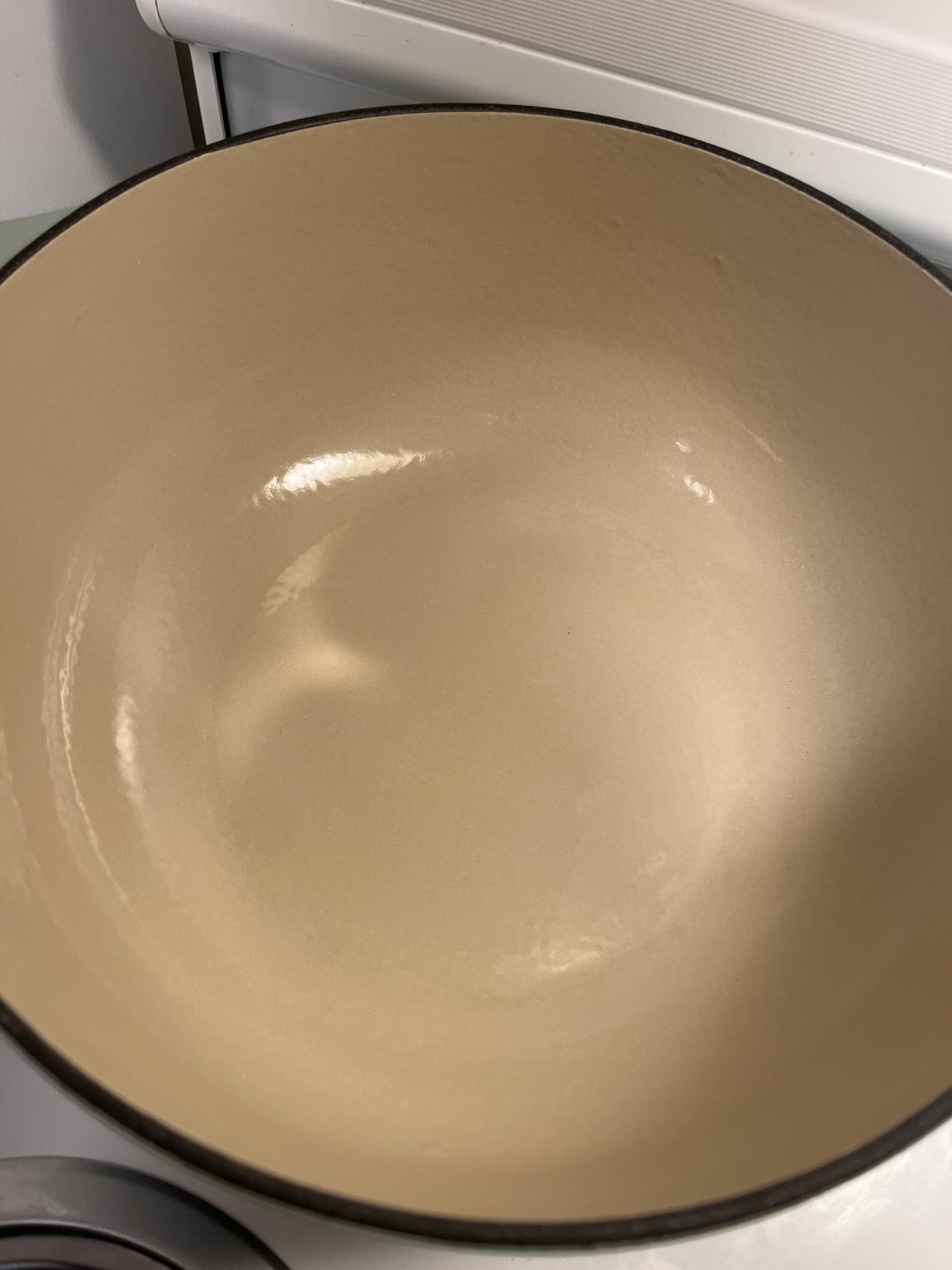 Lodge Essential Enamel Cast Iron Dutch Oven 6 Quarts - Perfect for Bread Baking, Braising, Marinating & Slow Cooking, Features Moisture-Sealing Lid & Dual Handles, Kitchen Essentials, Oyster White customer photo 2