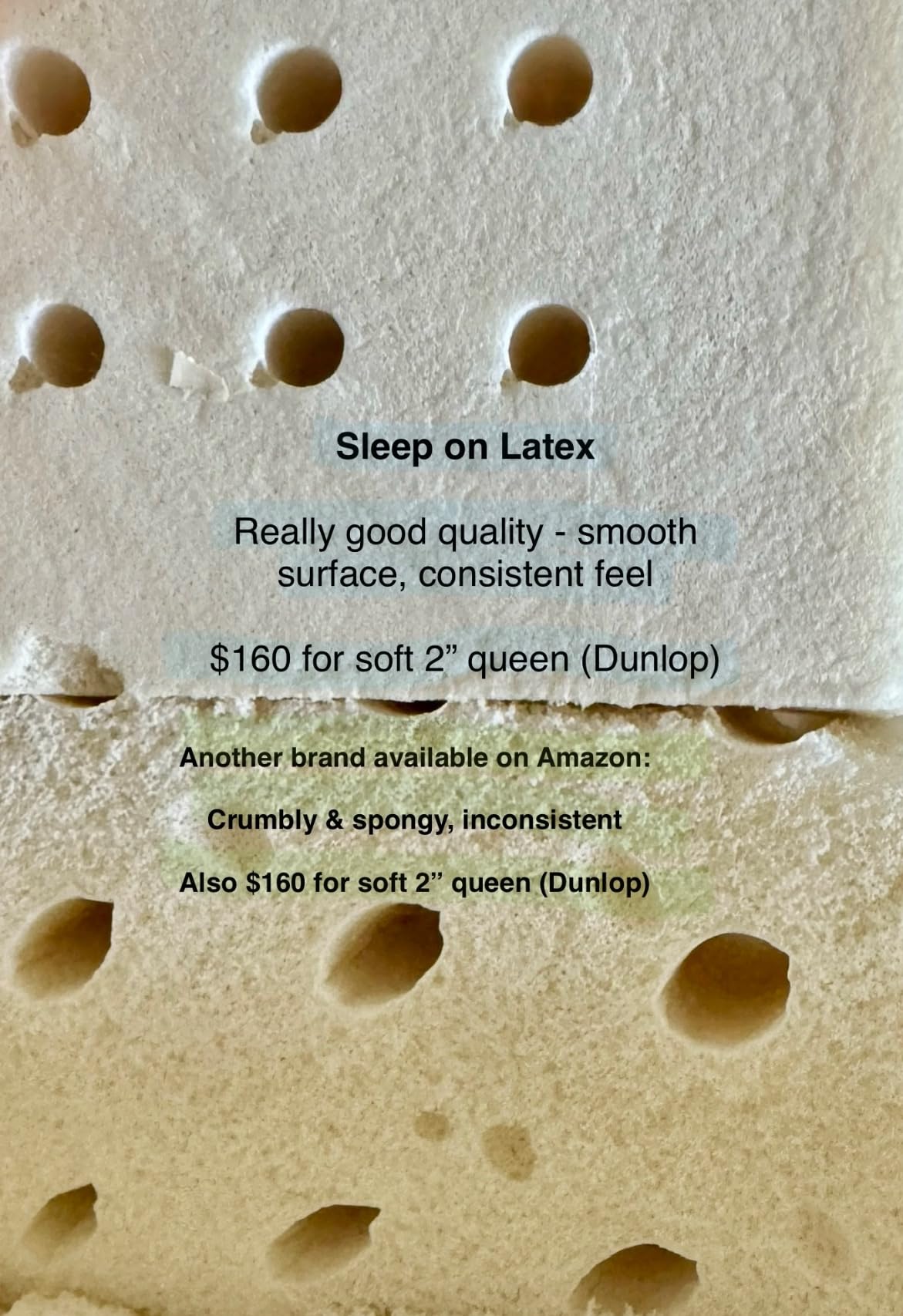 Pure Green Natural Latex Mattress Topper - Soft - 2 Inch - Queen Size (GOLS Certified Organic) customer photo 1