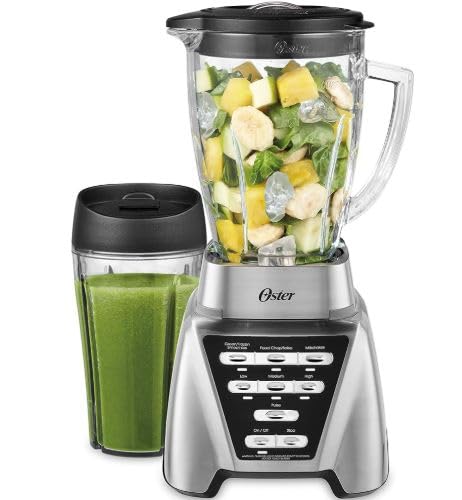 Oster Pro 1200 Smoothie Blender with Glass Jar & 24oz To-Go Cup | 1200W Power, 7 Speeds, Brushed Nickel customer photo 1