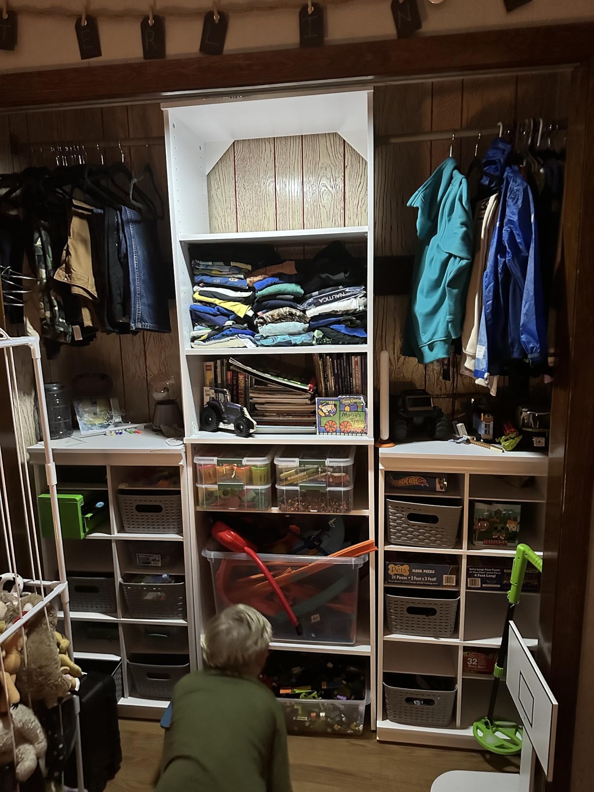 ClosetMaid SuiteSymphony Wood Closet Organizer System, 25-Inch Starter Kit with Tower and 3 Hang Rods and Shelving, Adjustable, Customizable customer photo 2