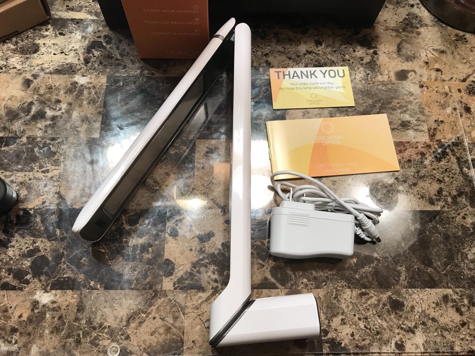 Circadian Optics Lumos 2.0 Light Therapy Desk Lamp | As Seen On Shark Tank | 10,000 LUX UV-Free Full-Spectrum LEDs | Adjustable Portable Folding Sunlight Lamp for Seasonal Blues, Focus, Energy & Sleep customer photo 1