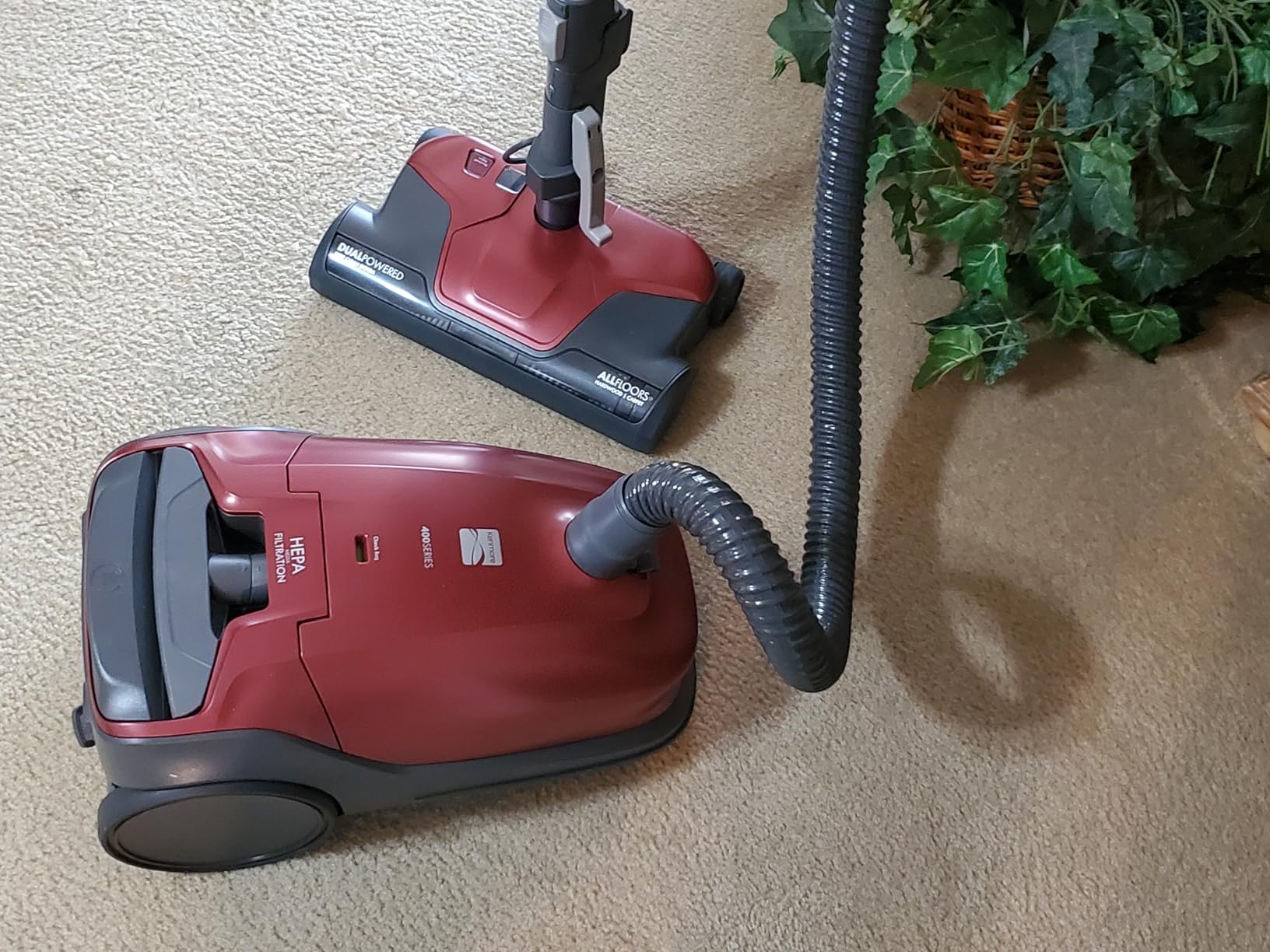 Kenmore 81214 200 Series Pet Friendly Lightweight Bagged Canister Vacuum with HEPA, 2 Motor System, and 3 Cleaning Tools-Orange customer photo 1