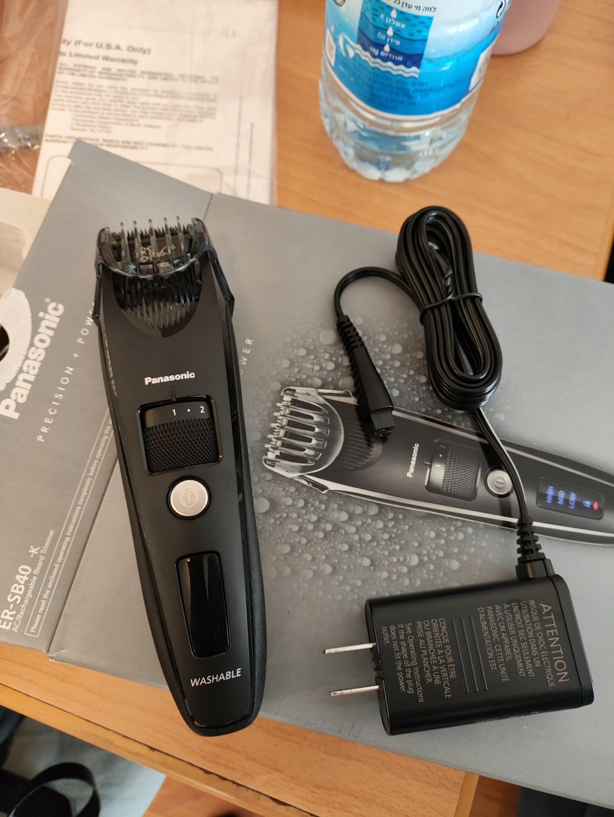 Panasonic Beard Trimmer for Men Cordless Precision Power, Hair Clipper with Comb Attachment and 19 Adjustable Settings, Washable, ER-SB40-K, 0.5-10mm lengths, 1 Pack customer photo 1