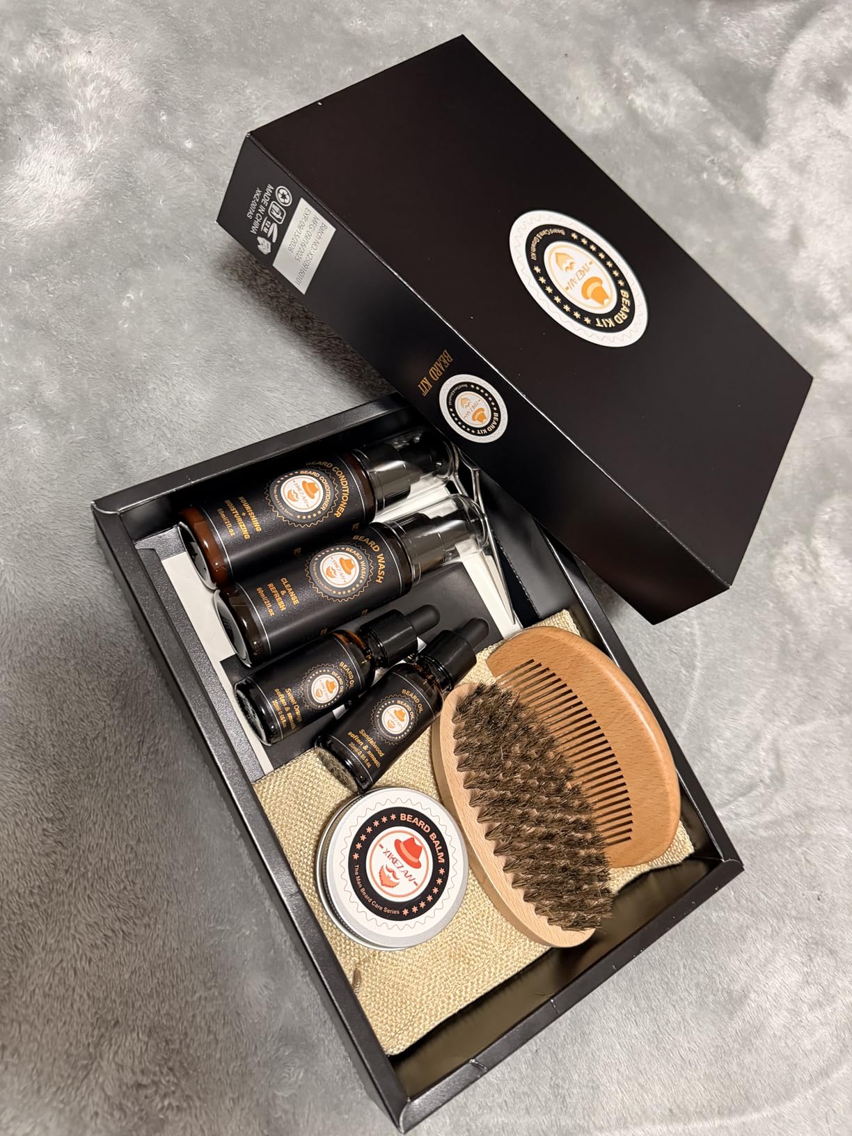 XIKEZAN Fathers Day Gifts for Dad Husband,Beard Kit Gifts for Men Grooming & Care w/Beard Conditioner, Wash,Oil,Balm,Birthday Valentines Easter Gifts for Mens Him Boyfriend Christmas Stocking Stuffers customer photo 1