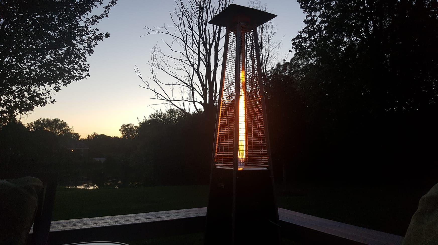 LEGACY HEATING Outdoor Patio Heater with Reflector Shield, 40,000 BTU Propane Patio Heater with Wheels for Commercial, Residential, Garden, Porch, Party, Deck, Mocha customer photo 1