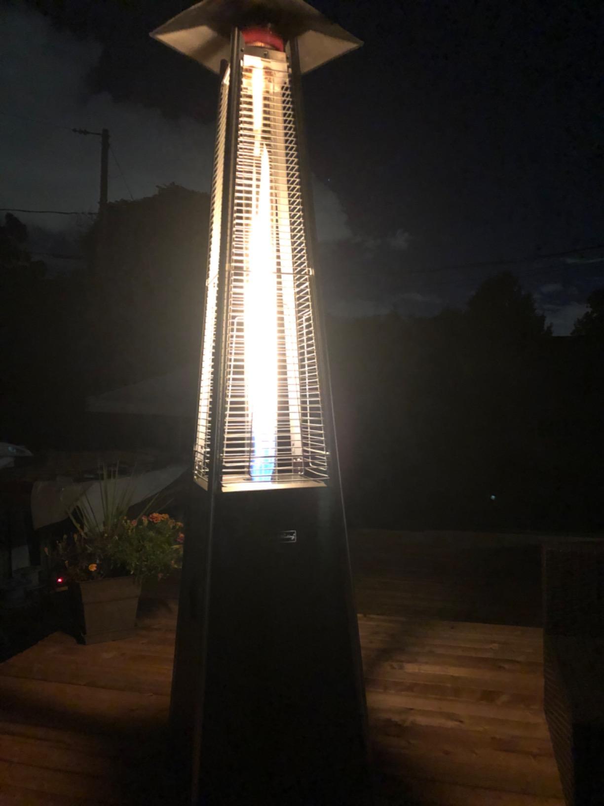 LEGACY HEATING Outdoor Patio Heater with Reflector Shield, 40,000 BTU Propane Patio Heater with Wheels for Commercial, Residential, Garden, Porch, Party, Deck, Mocha customer photo 2