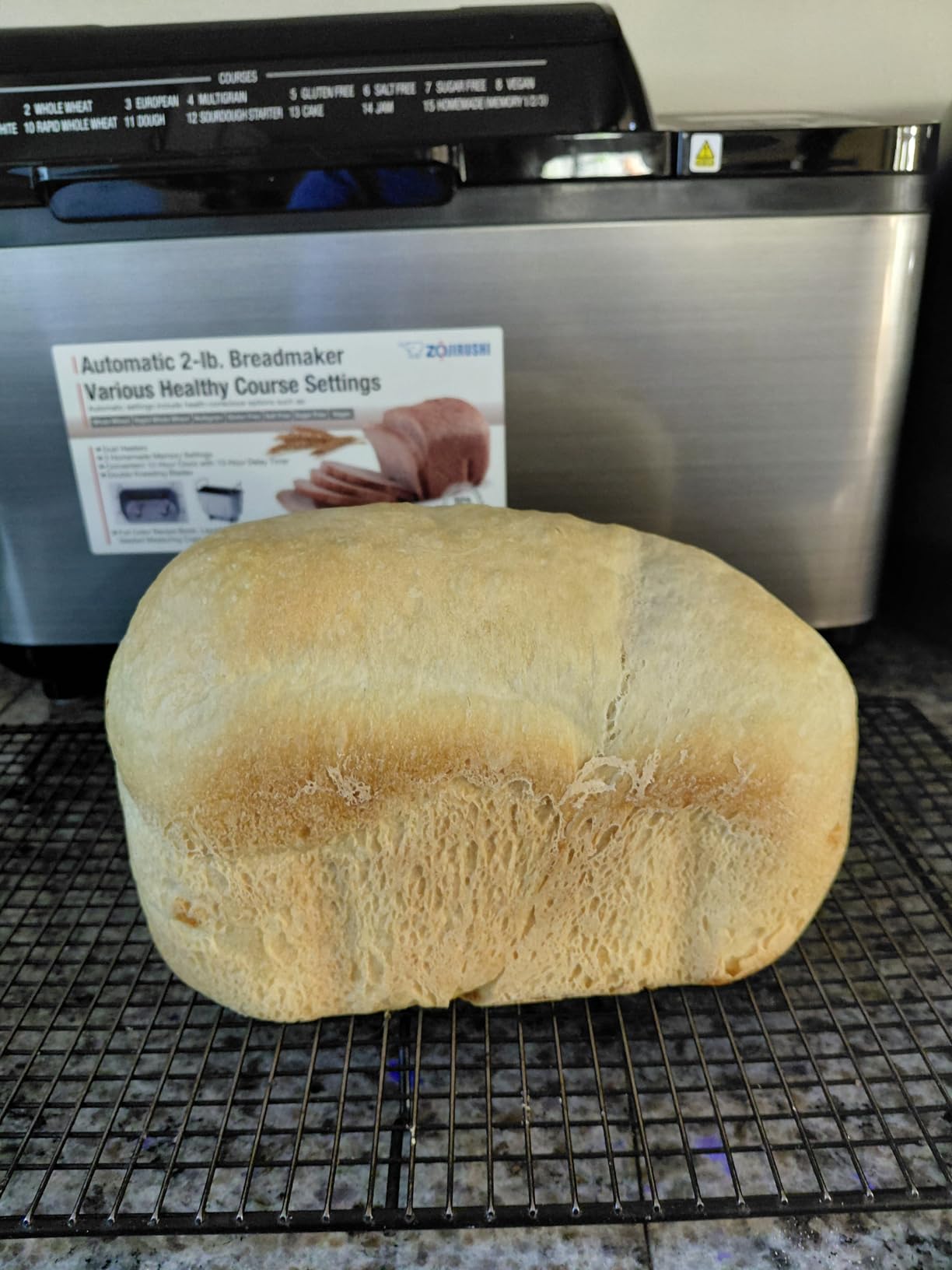 Zojirushi BB-PDC20BA Home Bakery Virtuoso Plus Breadmaker, 2 lb. loaf of bread customer photo 1