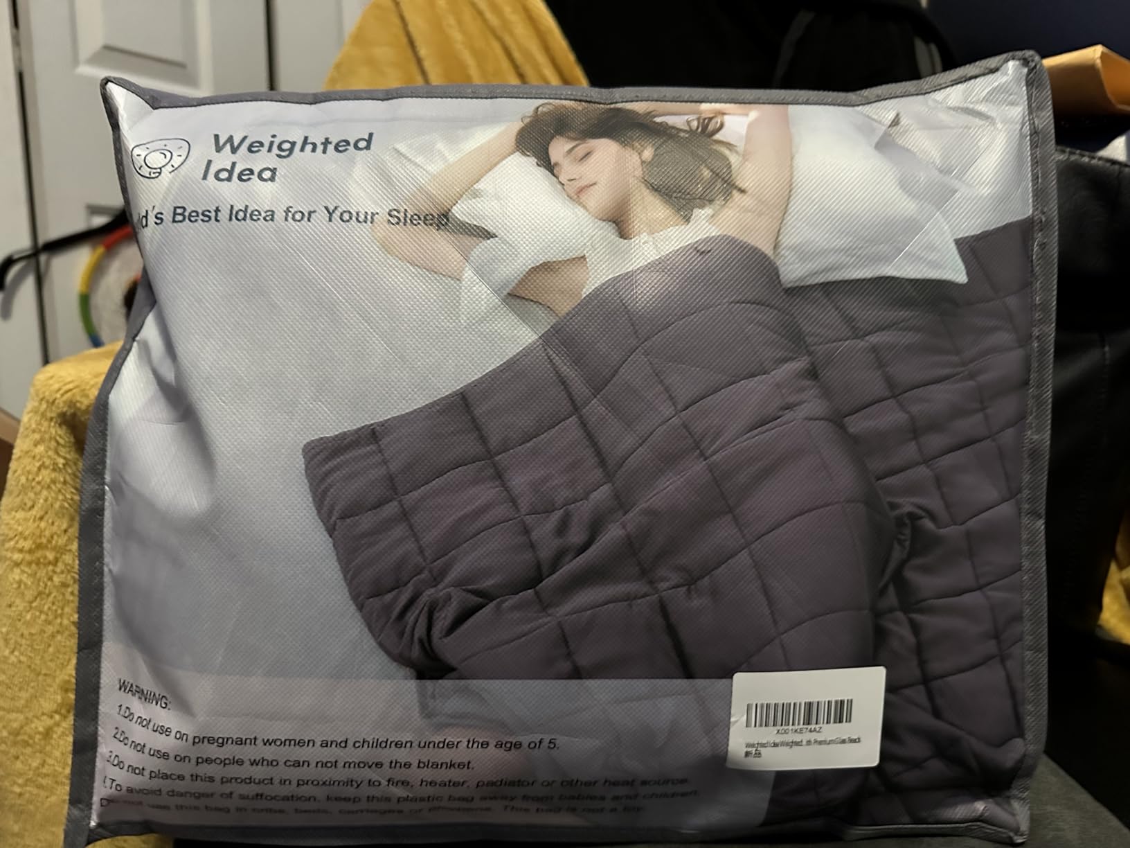 Weighted Idea Cooling Weighted Blanket Queen Size 25lbs for Adult (60''x80'', Dark Grey) with Premium Glass Beads customer photo 2