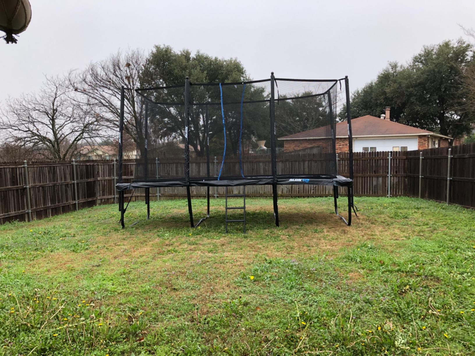 ACON 16 HD Rectangular Trampoline with Safety Enclosure & Ladder - 17 x 9.8 ft Big Rectangle Trampoline Outdoor, 140 HD Springs, SafeMat, 1,650 lbs Tested Steel Frame, 10-Year Frame Warranty customer photo 2