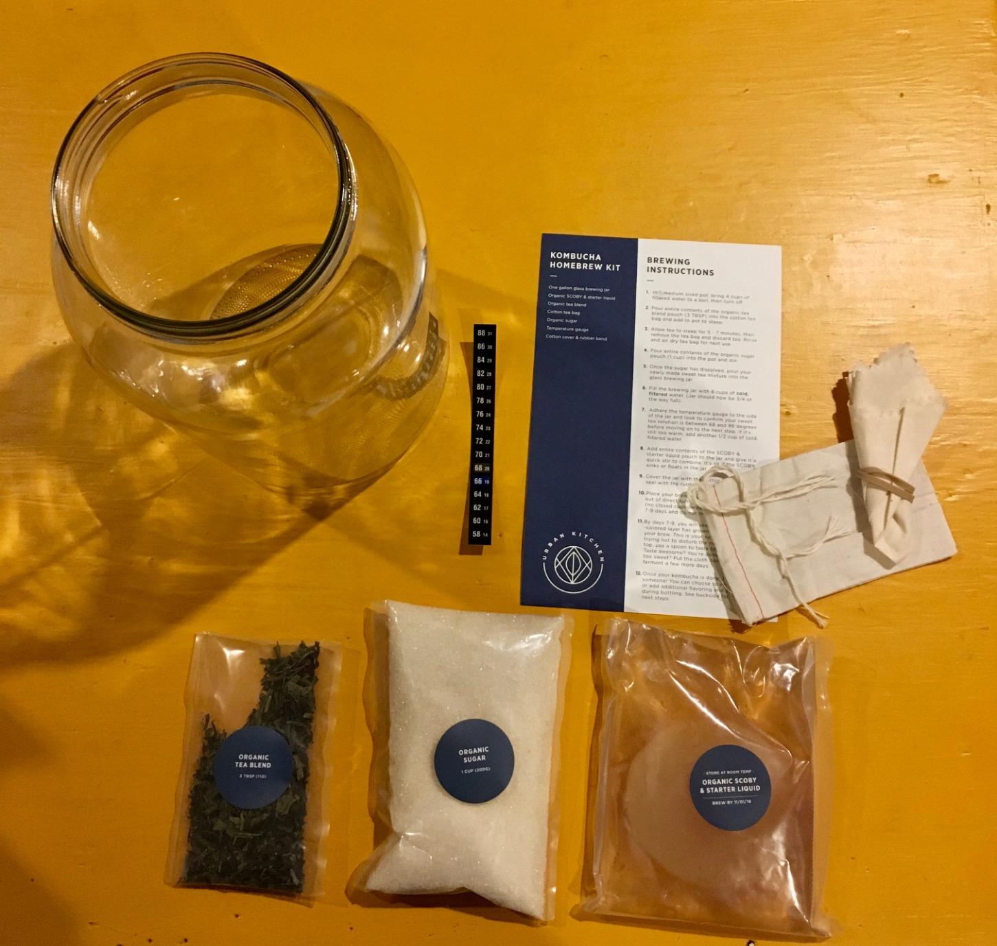 Starter Kit - Includes Organic SCOBY, Starter Liquid, 1 Gallon Glass Jar, Temp Gauge, Tea, and Sugar customer photo 1