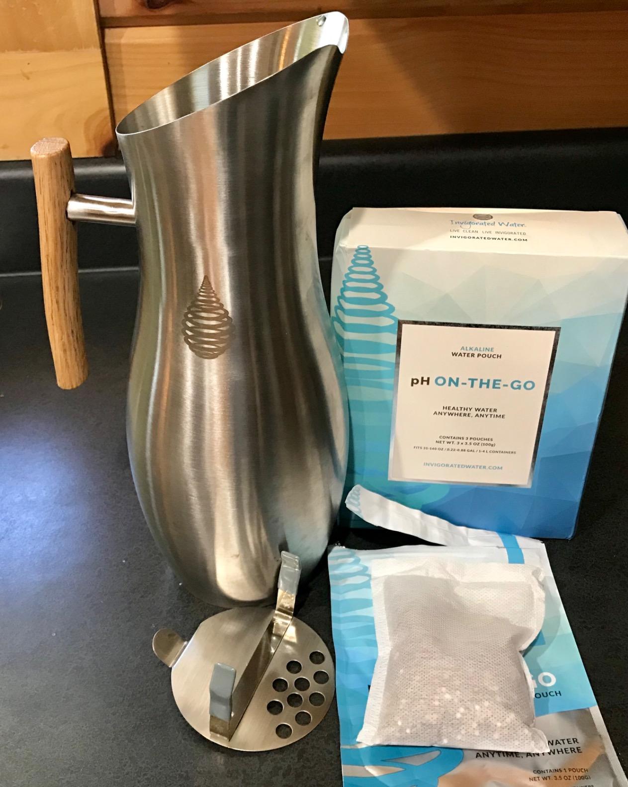 Invigorated Water pH Vitality Alkaline Water Filter Pitcher for Drinking Water Stainless Steel - Water Pitcher with Filter for Tap Water, High pH Filtered Purifier with Alkaline Filter - 1.9L (Silver) customer photo 2