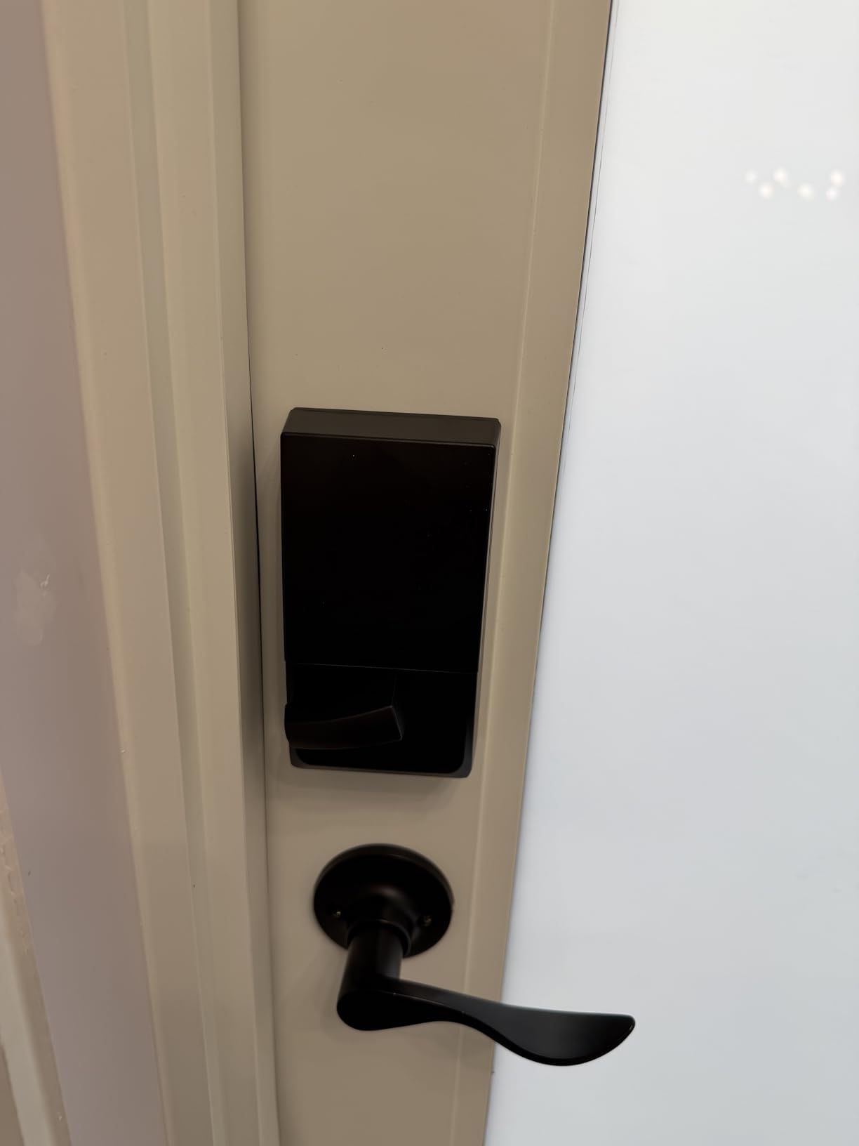 Schlage Encode Smart Wi-Fi Deadbolt Lock with Touchscreen Keypad, Keyless Front Door Entry, App Control, Alexa, Google Home and Airbnb Compatible, Matte Black, BE489WB CEN 622 customer photo 1