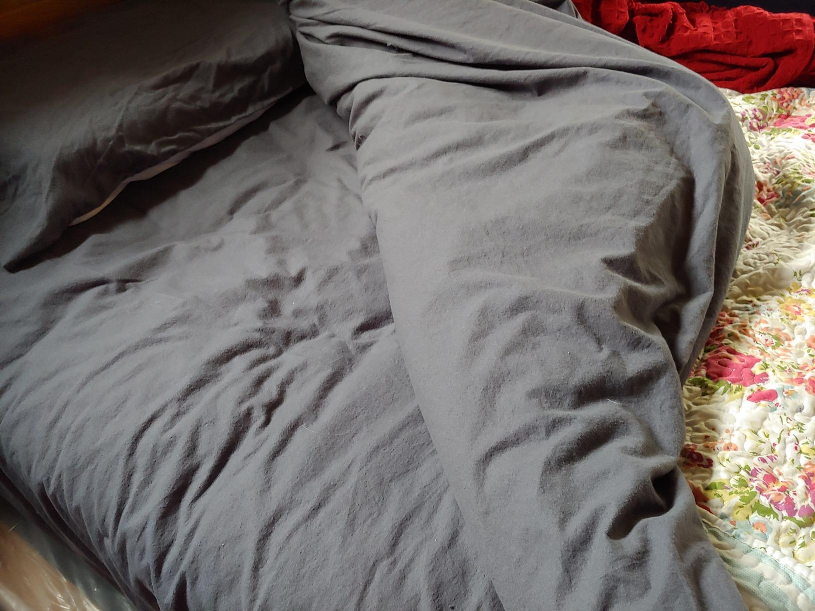 Mellanni Flannel Bed Sheet Set - 4 Piece Luxury 100% Heavyweight 180GSM Cotton - Cozy, Soft & Breathable - Deep Pockets with All-Around Elastic - Warm & Comfortable (Queen, Gray) customer photo 1