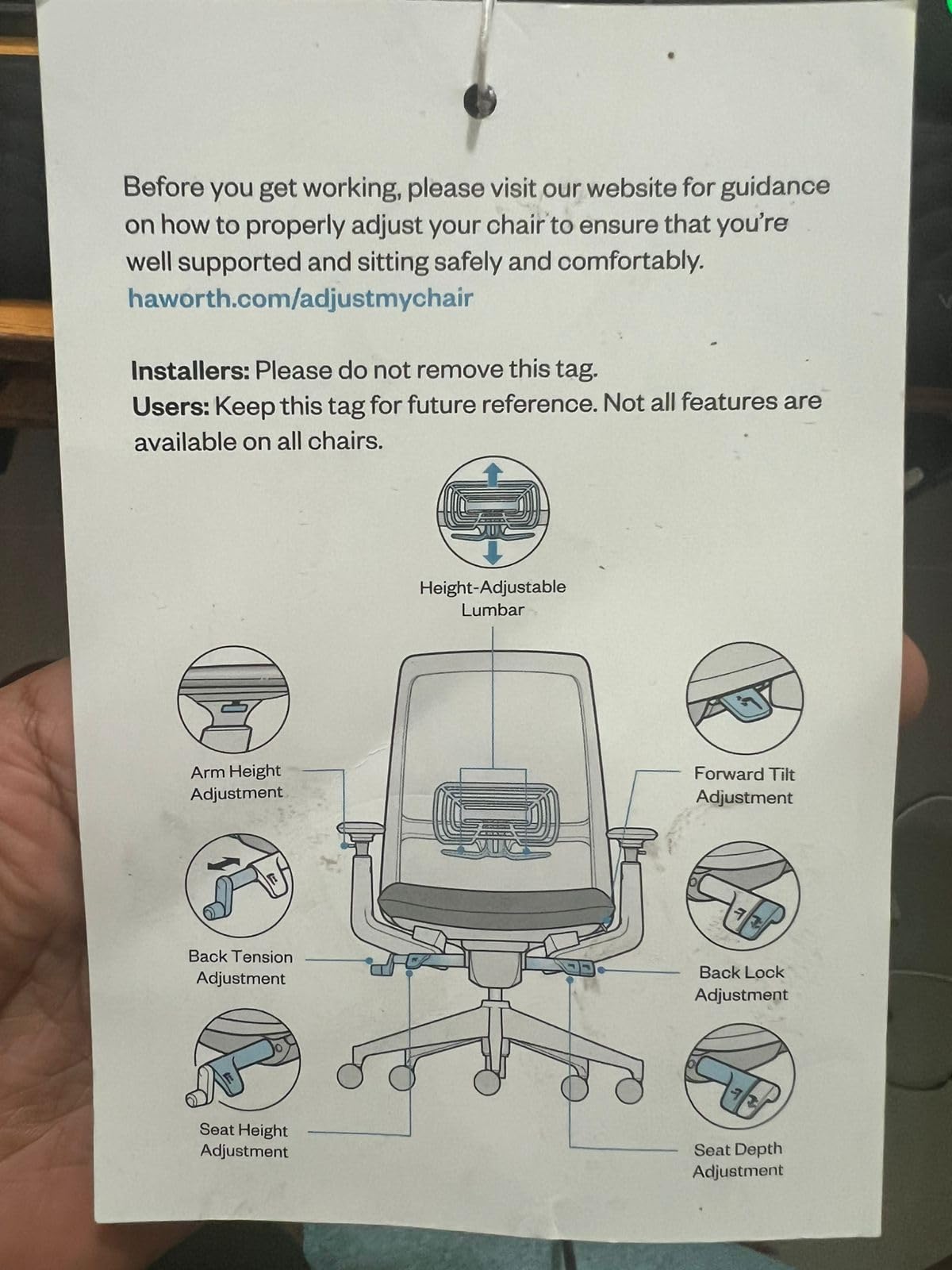 Soji Office Chair with Ergonomic Adjustments and Lumbar Support, Adjustable Desk Computer Chair with Flexible Mesh Back for Home Office Furniture, Carbon customer photo 2