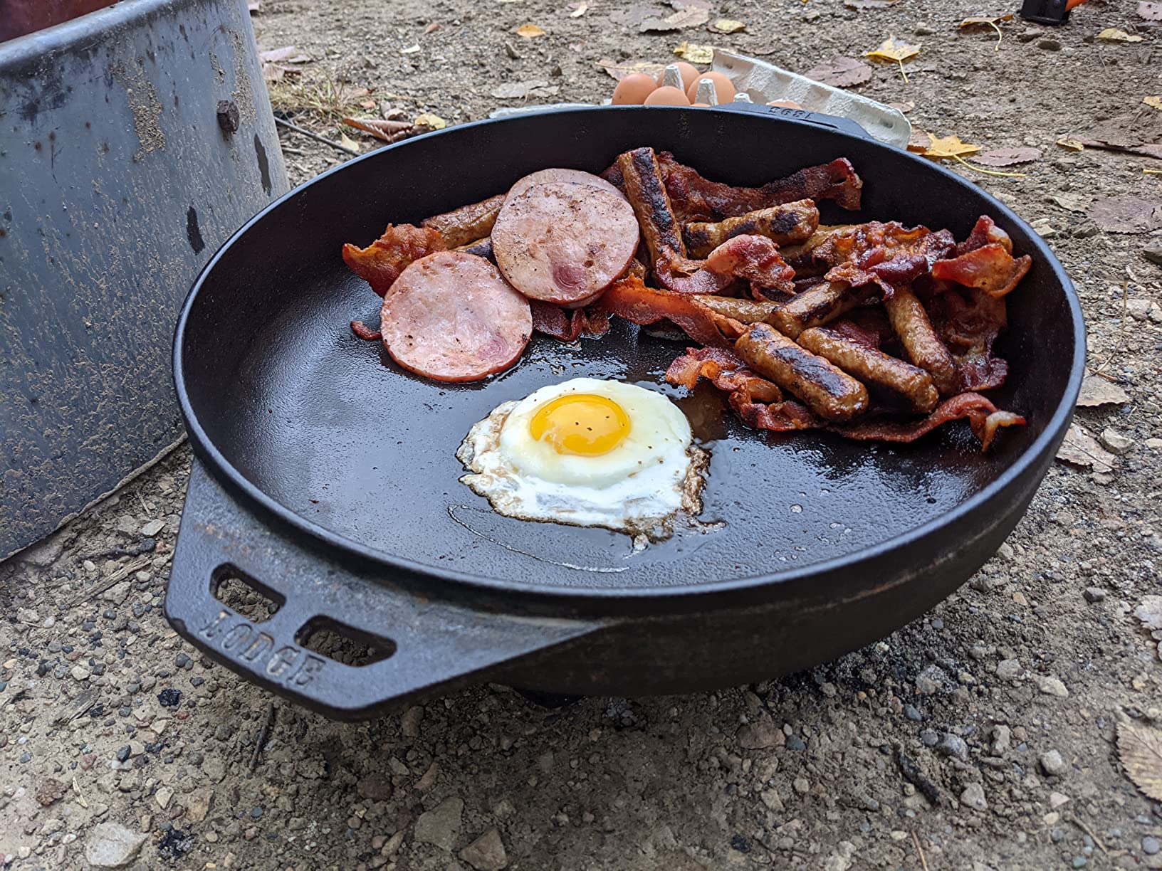 Lodge Cast Iron Cook-It-All Kit. Five-Piece Cast Iron Set - Reversible Grill/Griddle, Wok, Handles & Booklet customer photo 1