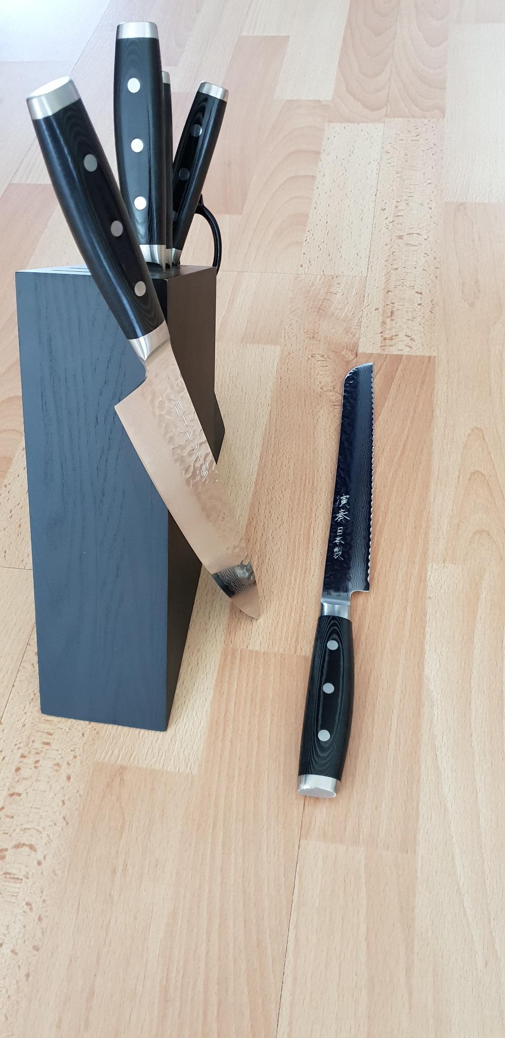 Enso Knife Set - Made in Japan - HD Series - VG10 Hammered Damascus Japanese Stainless Steel with Birch Knife Block - 7 Piece customer photo 2