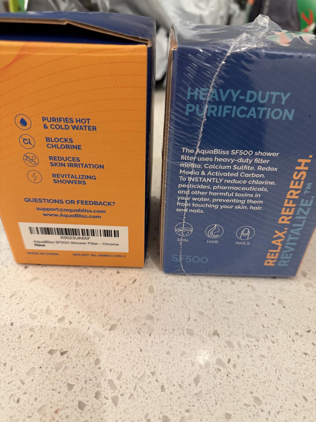Aquabliss HEAVY DUTY Shower Filter - Latest Superior Advanced 30x Filtration - Universal Multi-Stage Shower Head Filter Reduces Chemicals, Chlorine & Odors - Chrome (SF500) customer photo 1