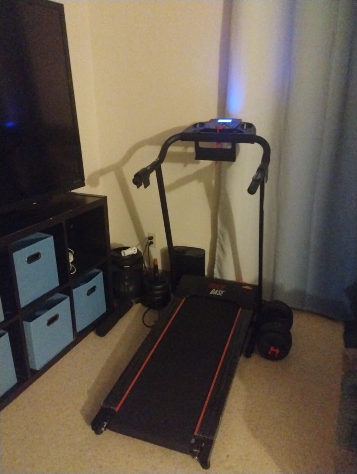 Electric Folding Treadmill Exercise Machine - Smart Compact Digital Workout Fitness Trainer w/Bluetooth App Sync, Manual Incline Adjustment, for Walking, Running, Gym customer photo 1