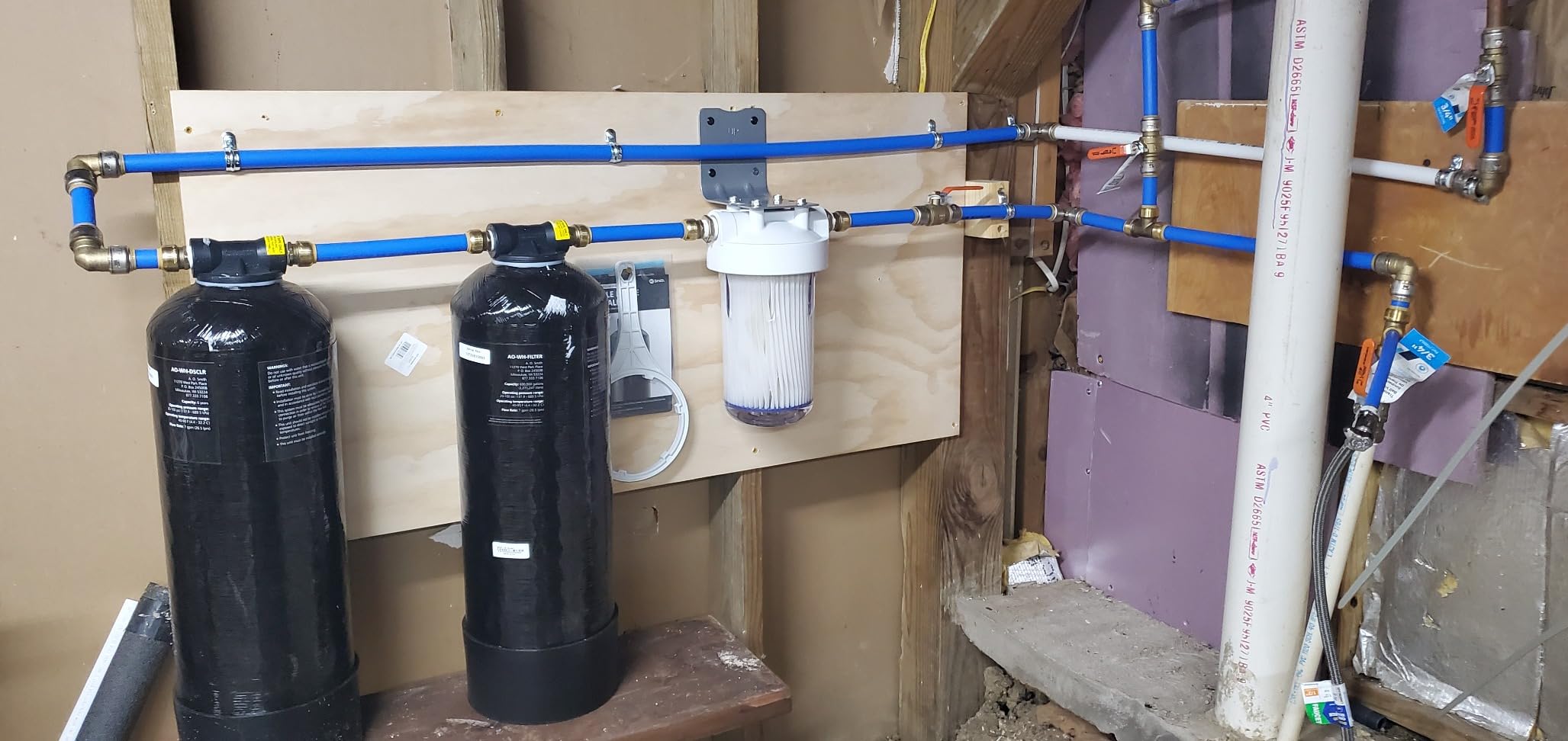 AO Smith Whole House Water Filter System - Whole Home Filtration for Well & City Water - Filters 96.9% of Chlorine Taste & Odor - 6 yr, 600,000 Gl, AO-WH-Filter customer photo 2
