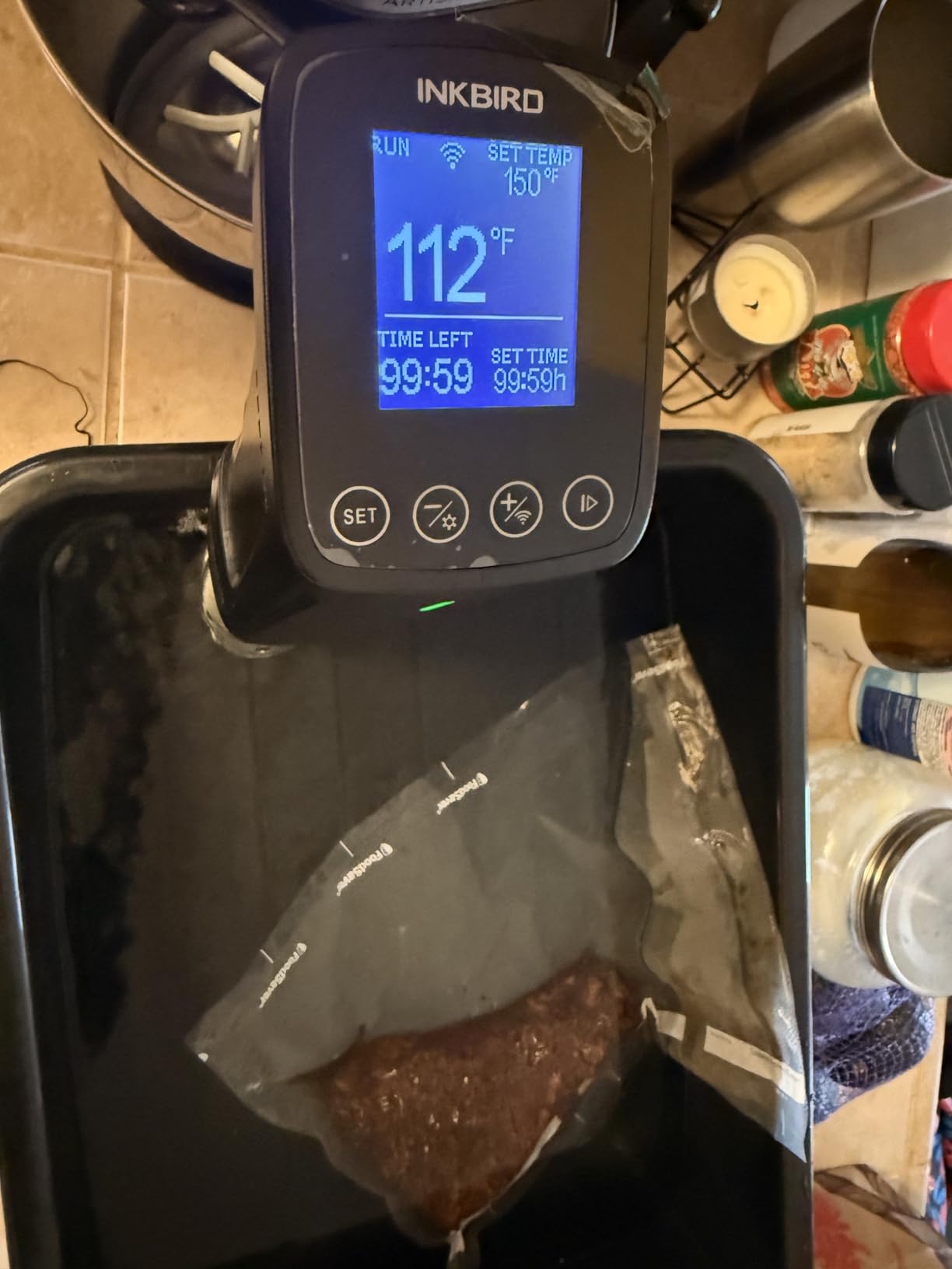 INKBIRD WIFI Sous Vide Cooker ISV-100W, 1000 Watts Immersion Circulator with App Preset Recipes & Calibration Function, Thermal Immersion, Fast-Heating with Timer customer photo 1