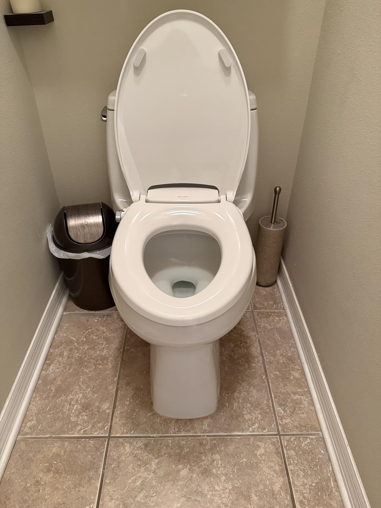Brondell Bidet Toilet Seat Non-Electric Swash Ecoseat, Fits Elongated Toilets, White - Dual Nozzle System, Ambient Water Temperature - Bidet with Easy Installation customer photo 2