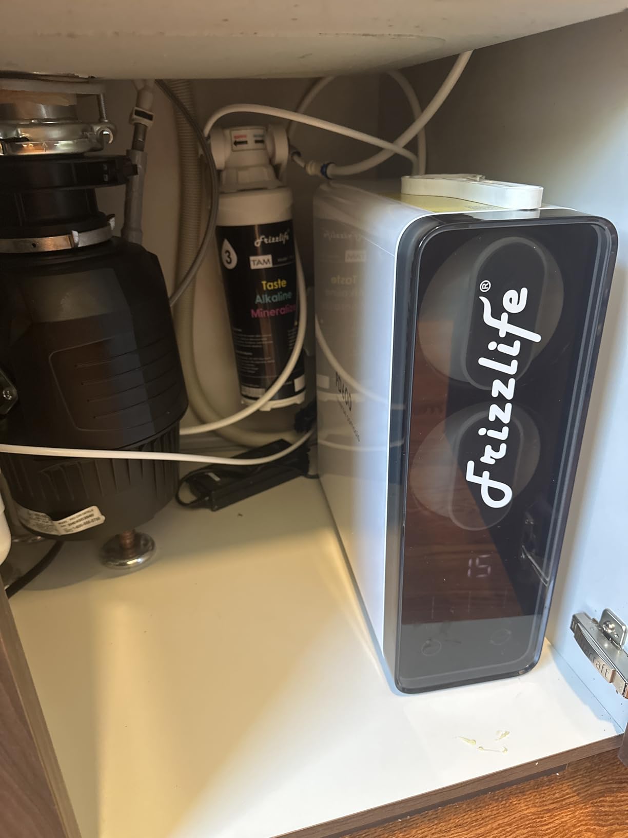 Frizzlife Reverse Osmosis Water Filter - Alkaline Mineral pH+, NSF/ASNI 58&53&42&372 Standard, 600GPD Tankless RO Reverse Osmosis System, Under Sink, 2:1 Pure to Drain, Reduce FPAS/PFOA, PD600-TAM3 customer photo 1