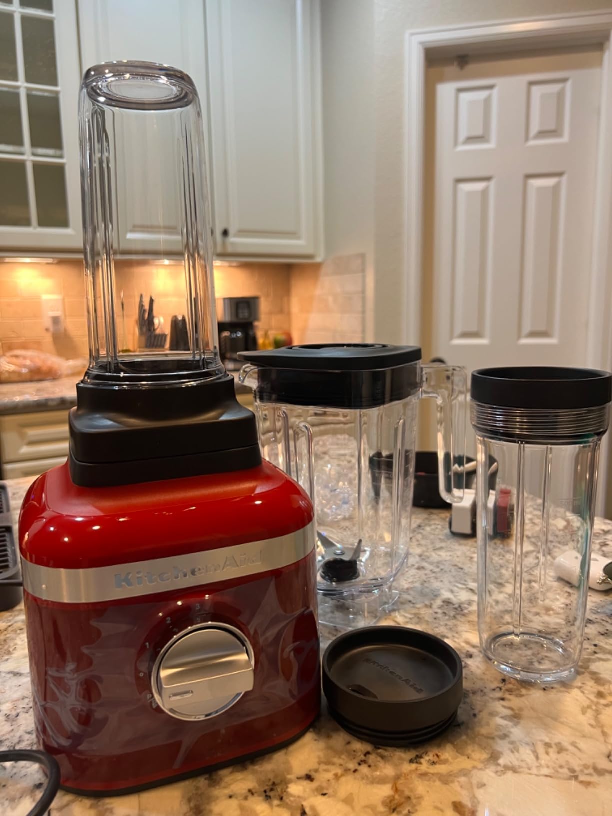 KitchenAid K150 3 Speed Ice Crushing Blender with 2 Personal Blender Jars - KSB1332Y - Passion Red customer photo 1