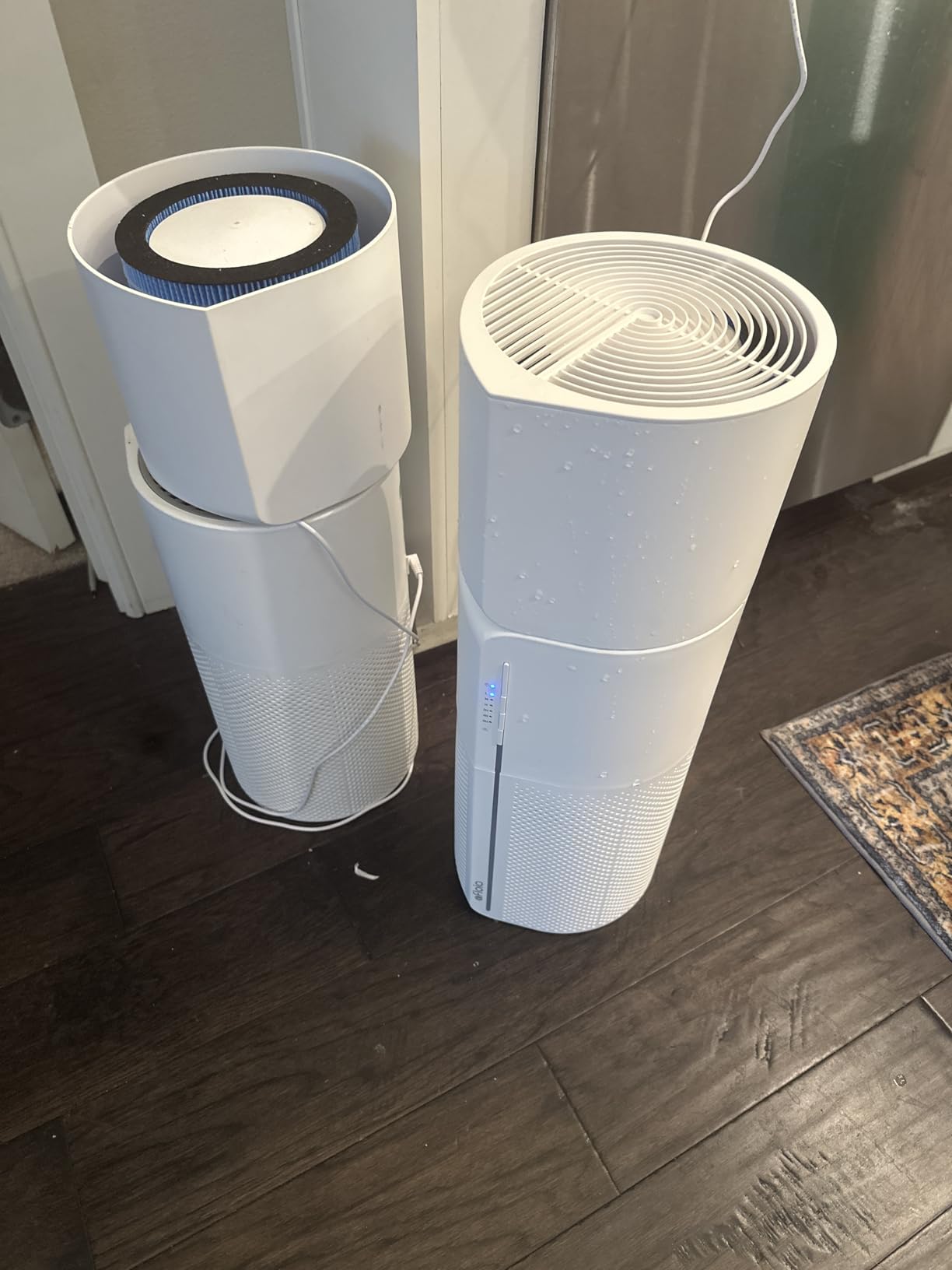 Afloia 2 IN 1 Air Purifier with Humidifier Combo, 3-Stage Filters for Home Allergies Pets Hair Smoker Odors, Evaporative Humidifier, Auto Shut Off, Quiet Air Cleaner with Seven Color Light, White customer photo 1