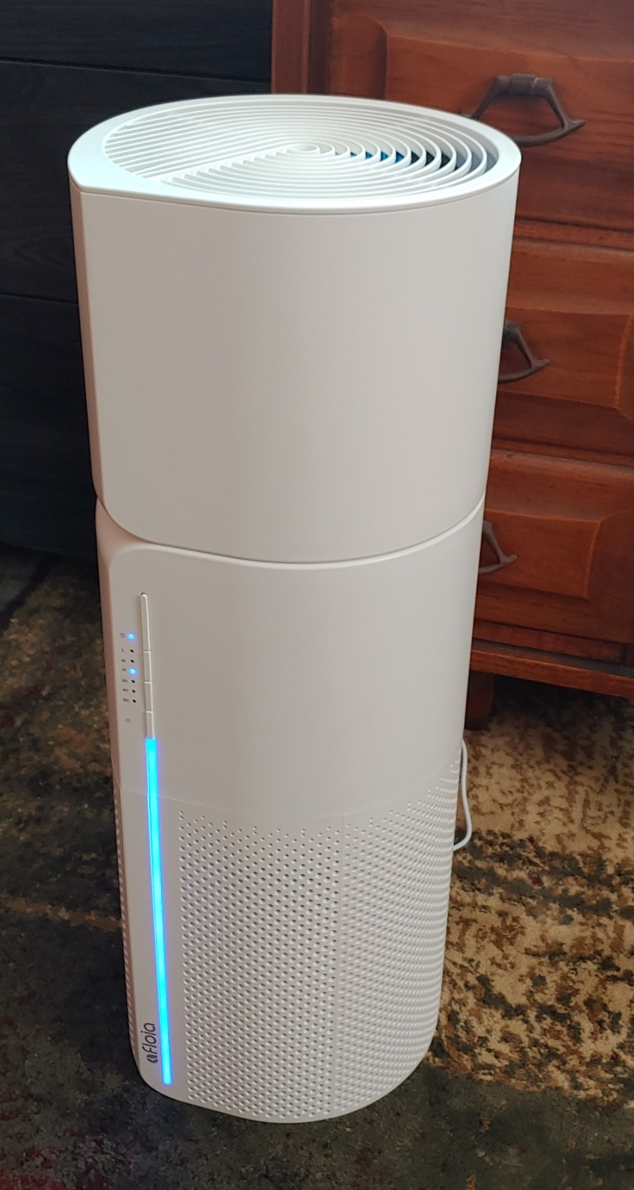Afloia 2 IN 1 Air Purifier with Humidifier Combo, 3-Stage Filters for Home Allergies Pets Hair Smoker Odors, Evaporative Humidifier, Auto Shut Off, Quiet Air Cleaner with Seven Color Light, White customer photo 2