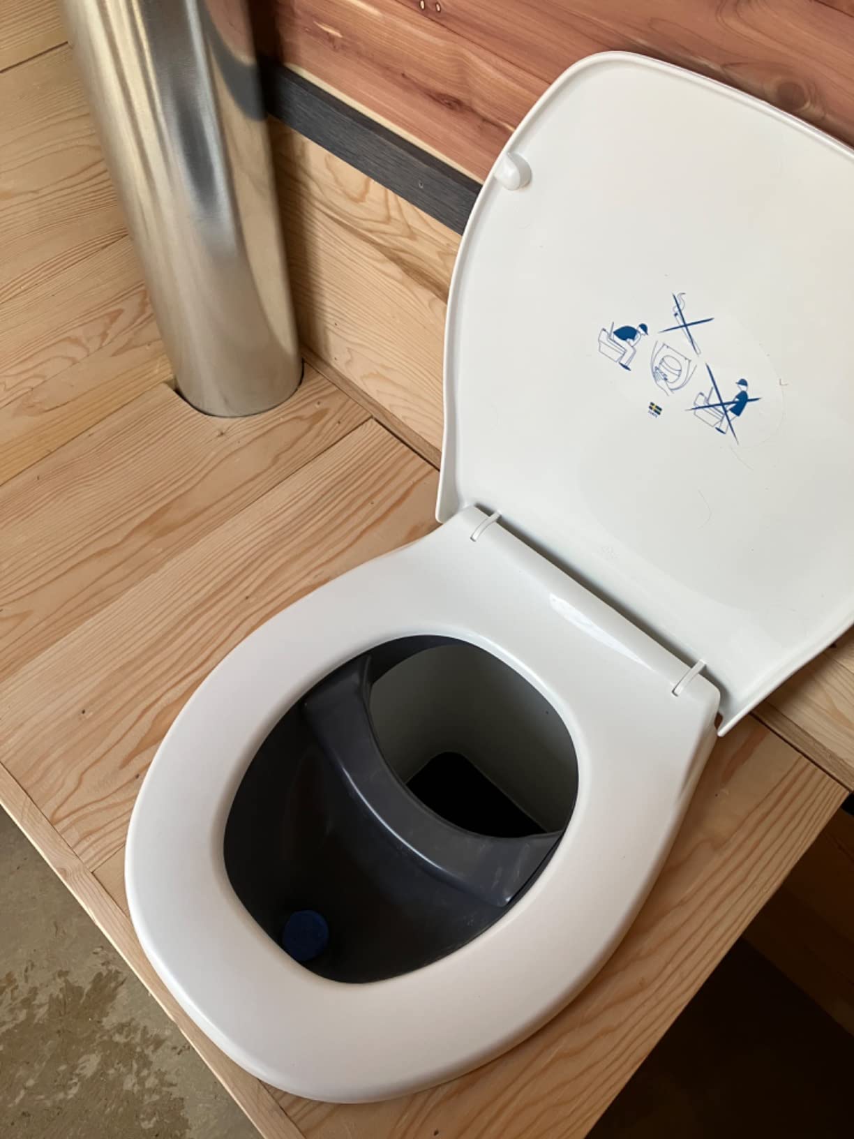 Separett Privy Urine-Separating Toilet Seat Kit | Grey Bowl | Hinged Lid | Non-Electric | For DIY Compost Toilet Builds in Cabins, Sheds & Off-Grid Settings customer photo 2