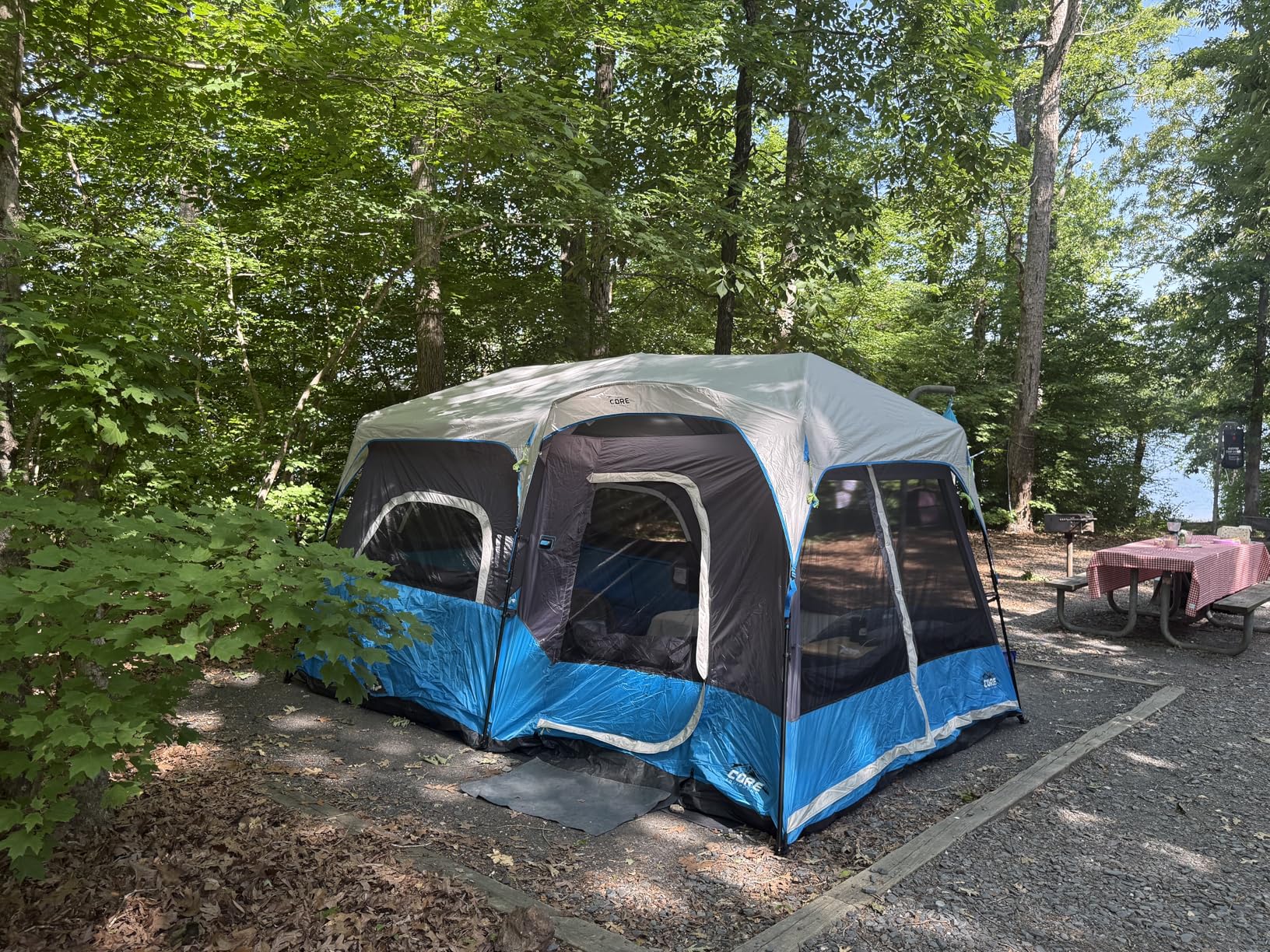 CORE Instant Cabin Tents with LED Lights | Family Multi Room Lighted Pop Up Tents for Camping | Included Storage Pockets for Camping Accessories customer photo 2
