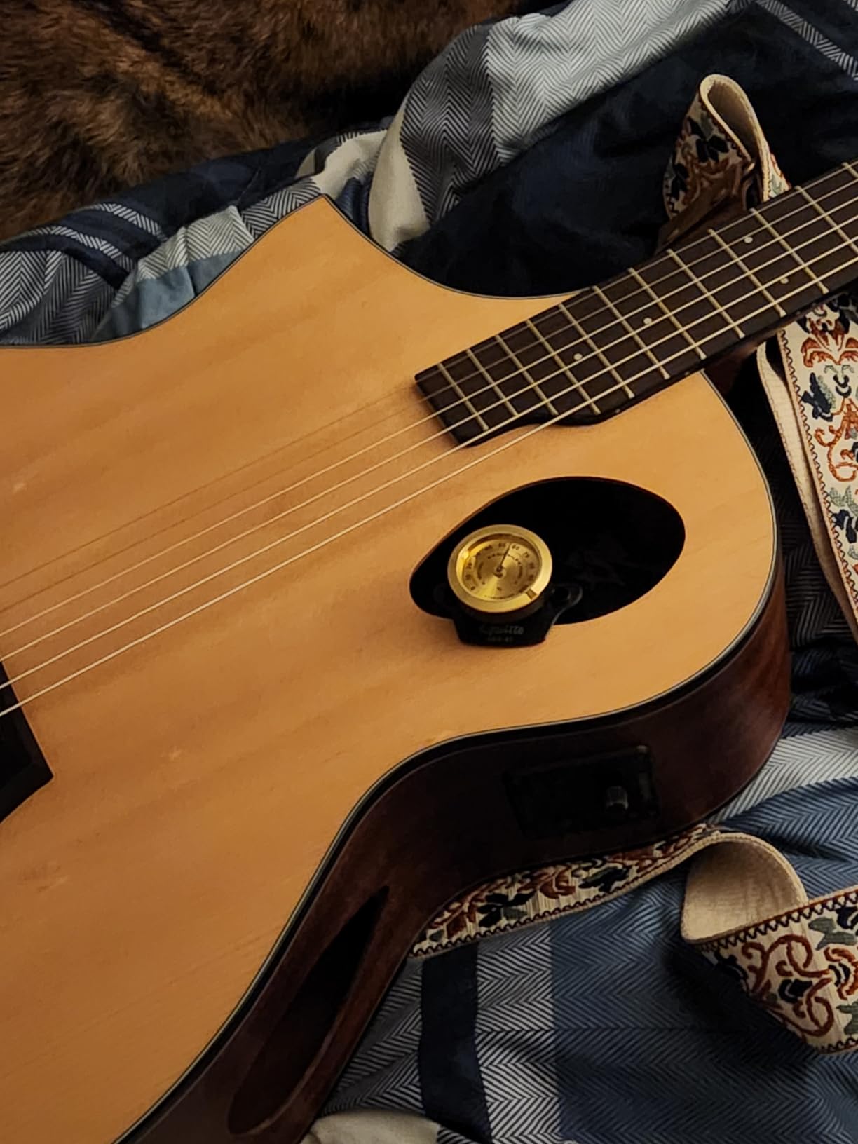 Guitto 2-in-1 Humidity Care System for Acoustic Guitar Humidifier Hygrometer GHD-01 customer photo 1
