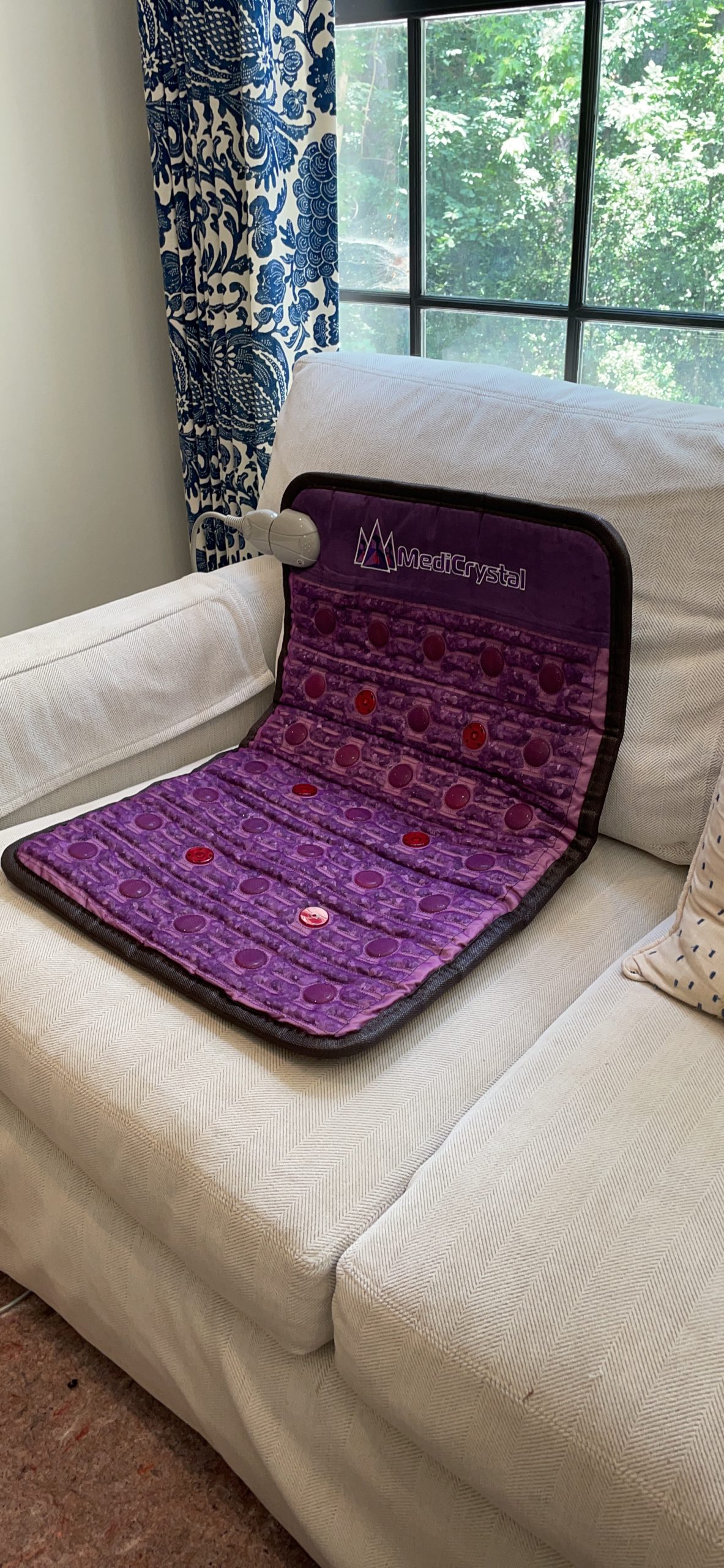 MediCrystal Far Infrared Amethyst Mat - Natural Agates + Photon Red Lights - FDA Registered Manufacturer - Negative Ion - FIR Heating Pad (Pro 72