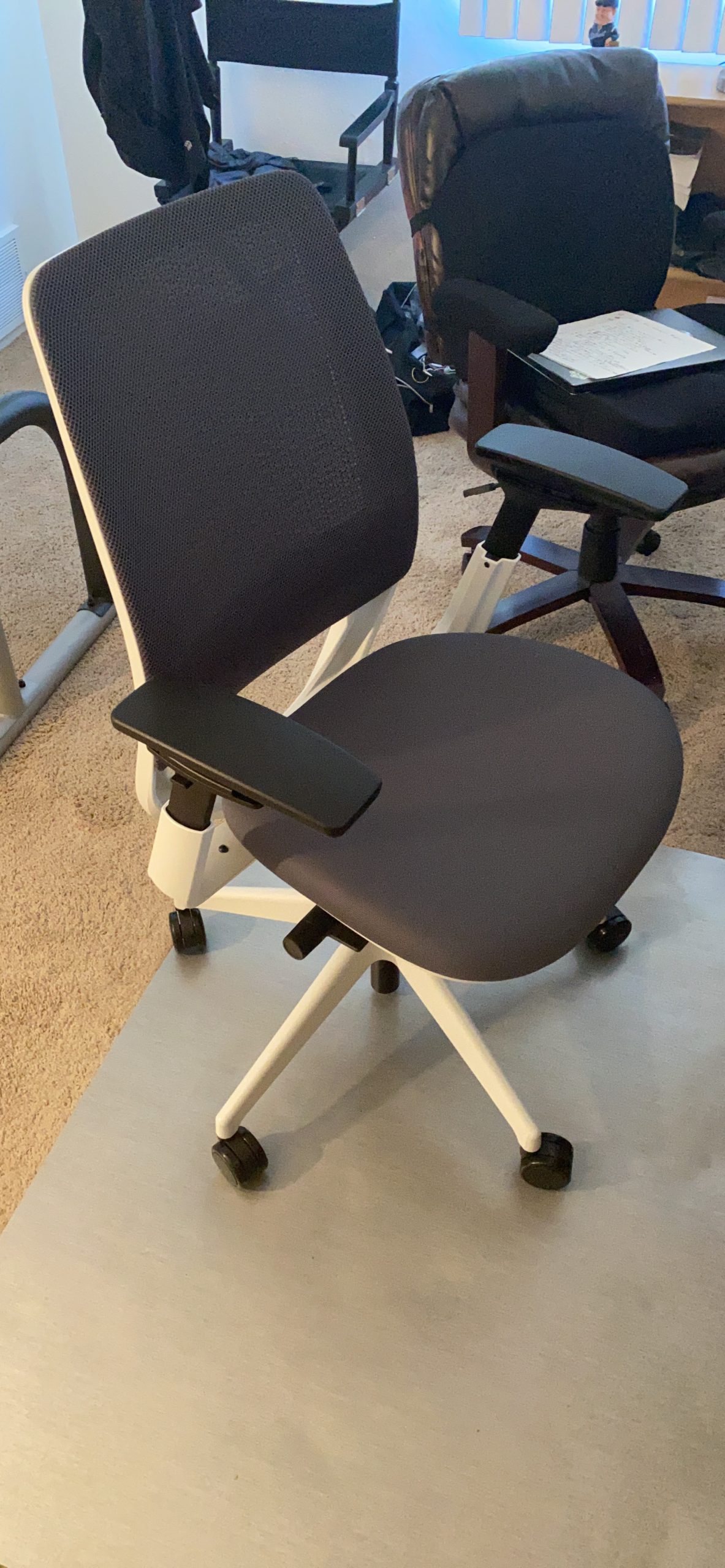Series 2 Office Chair - Ergonomic Work Chair with Wheels for Carpet - with Back Support, Weight-Activated Adjustment & Arm Support - Adjustable Rolling Chairs for Desk - Licorice customer photo 1