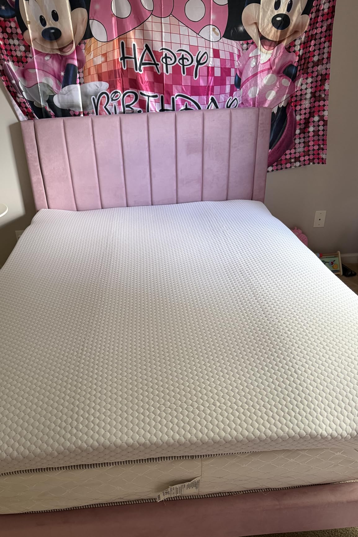 PERLECARE 3 Inch Gel Memory Foam Mattress Topper for Pressure Relief, Premium Soft Cooling Sleep, Non-Slip Design with Removable & Washable Cover, Queen customer photo 1